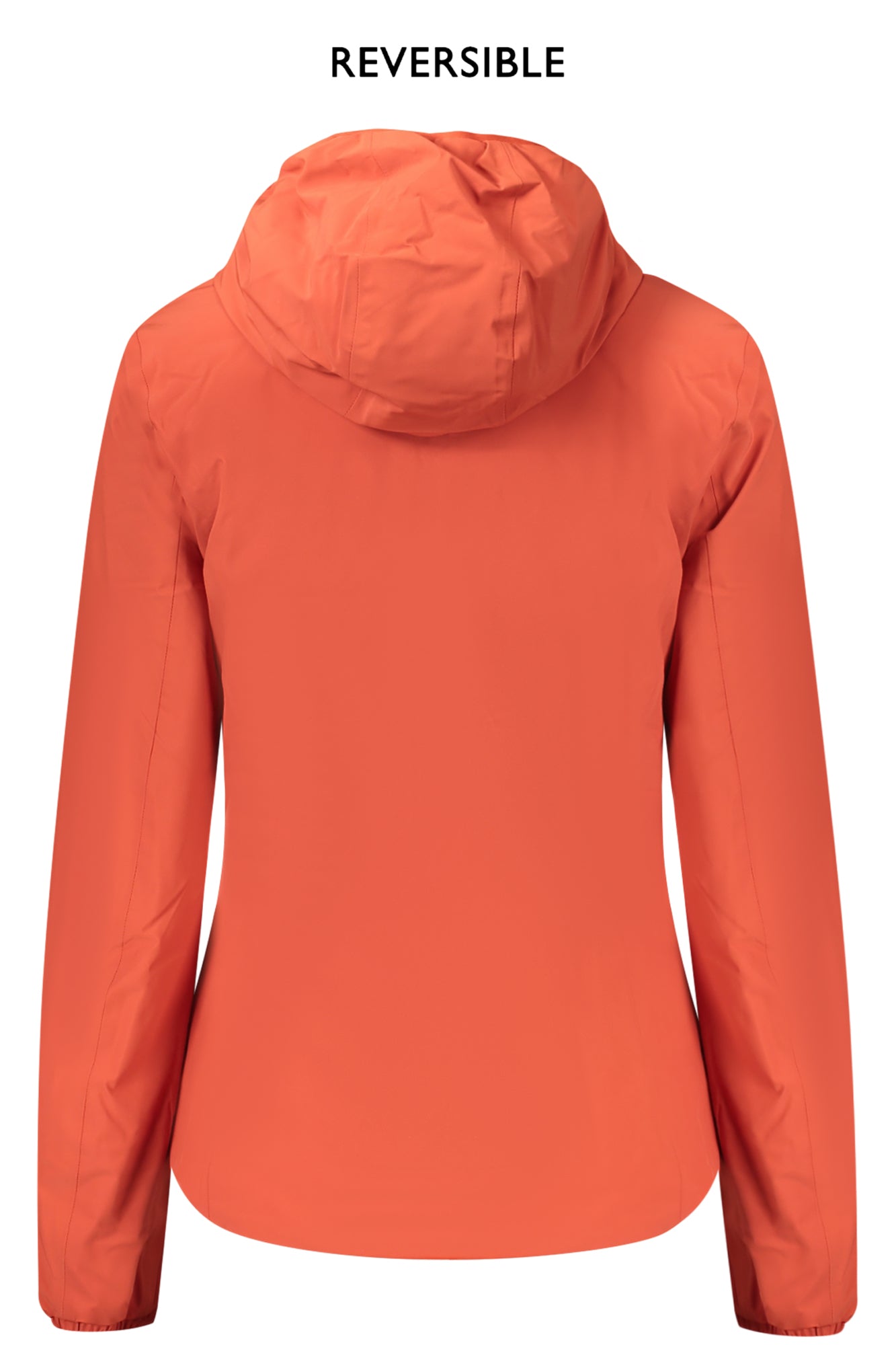 K6128TWLILYSTWARMDOUBLE_ROASH – Wendbare Damenjacke in Ziegelrot/Rosa mit Kapuze und Reißverschluss – Größe: S, M, L, XL, XS – Farbe: Rosso