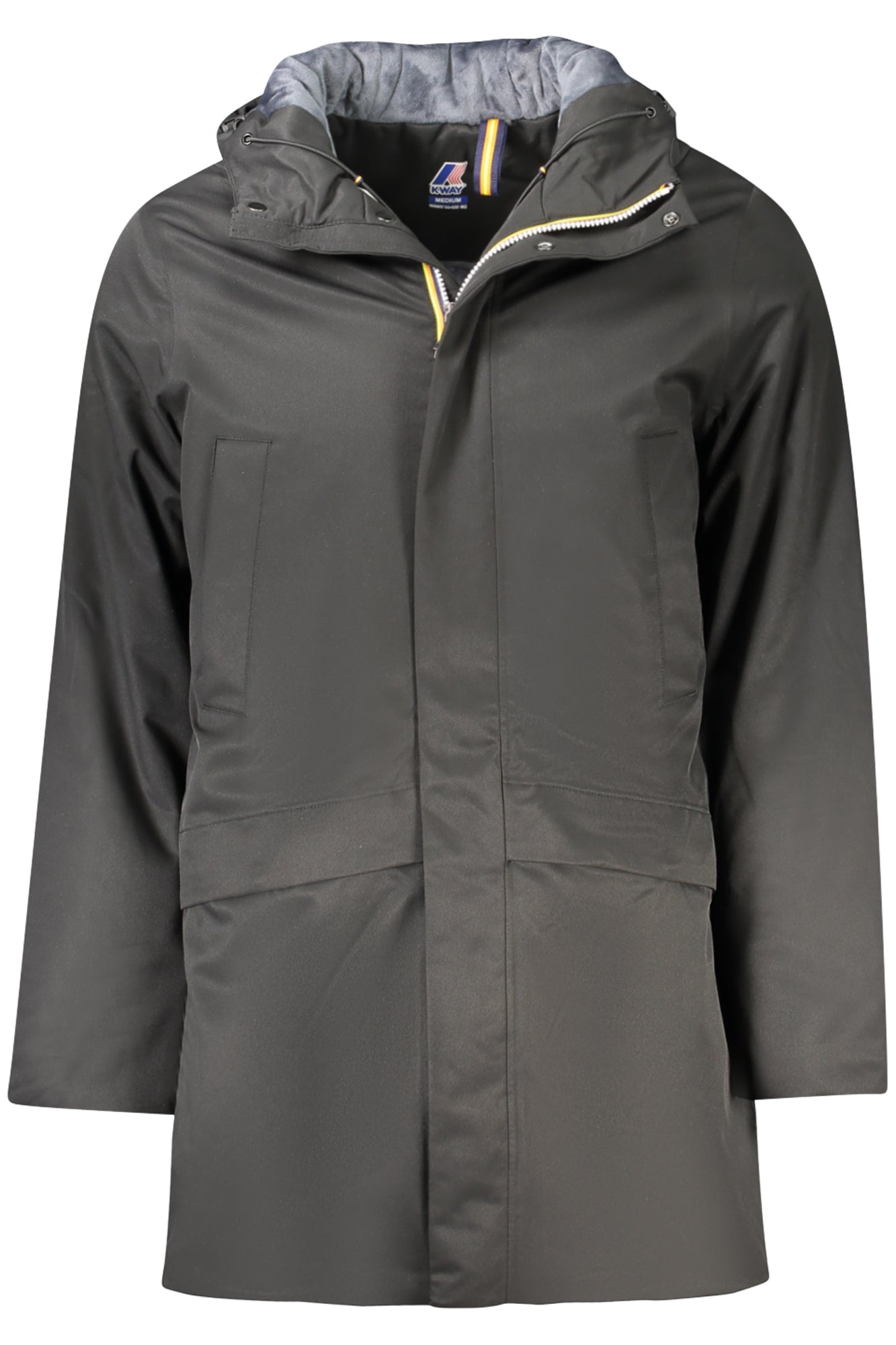 K8133FWJARNO TWILL MARMOTTA_NEAL8 – Elegante schwarze Herrenjacke mit Kapuze - Warm & stilvoll – Größe: M, XL, 2XL – Farbe: Nero