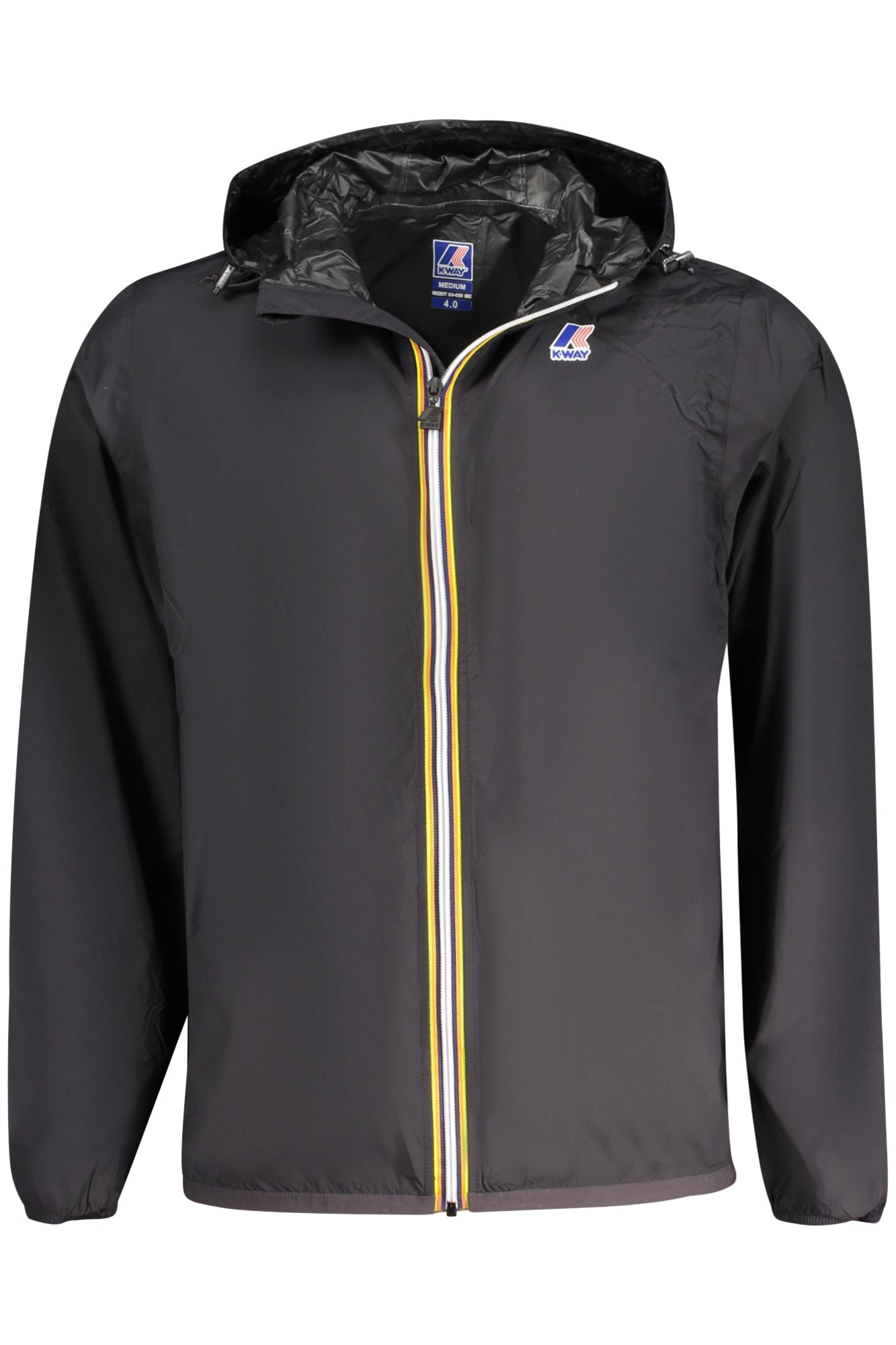 K2123ZWLEVRAI40CLAUDE_NEUSY – Wasserdichte schwarze Herrenjacke mit Kapuze und Kontrastdetails – Größe: S, M, L, XL, 2XL – Farbe: Nero