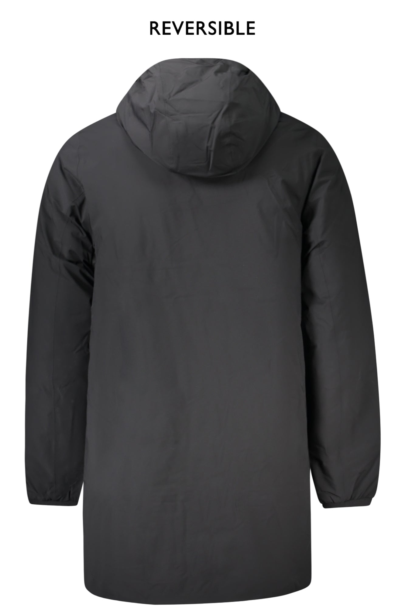 K6128WWJACOBSTWARMDOUBLE_NEAH3 – Wendbarer Herrenmantel mit Kapuze – Schwarz/Grün, Kontrastdetails – Größe: L, 2XL, S, M – Farbe: Nero