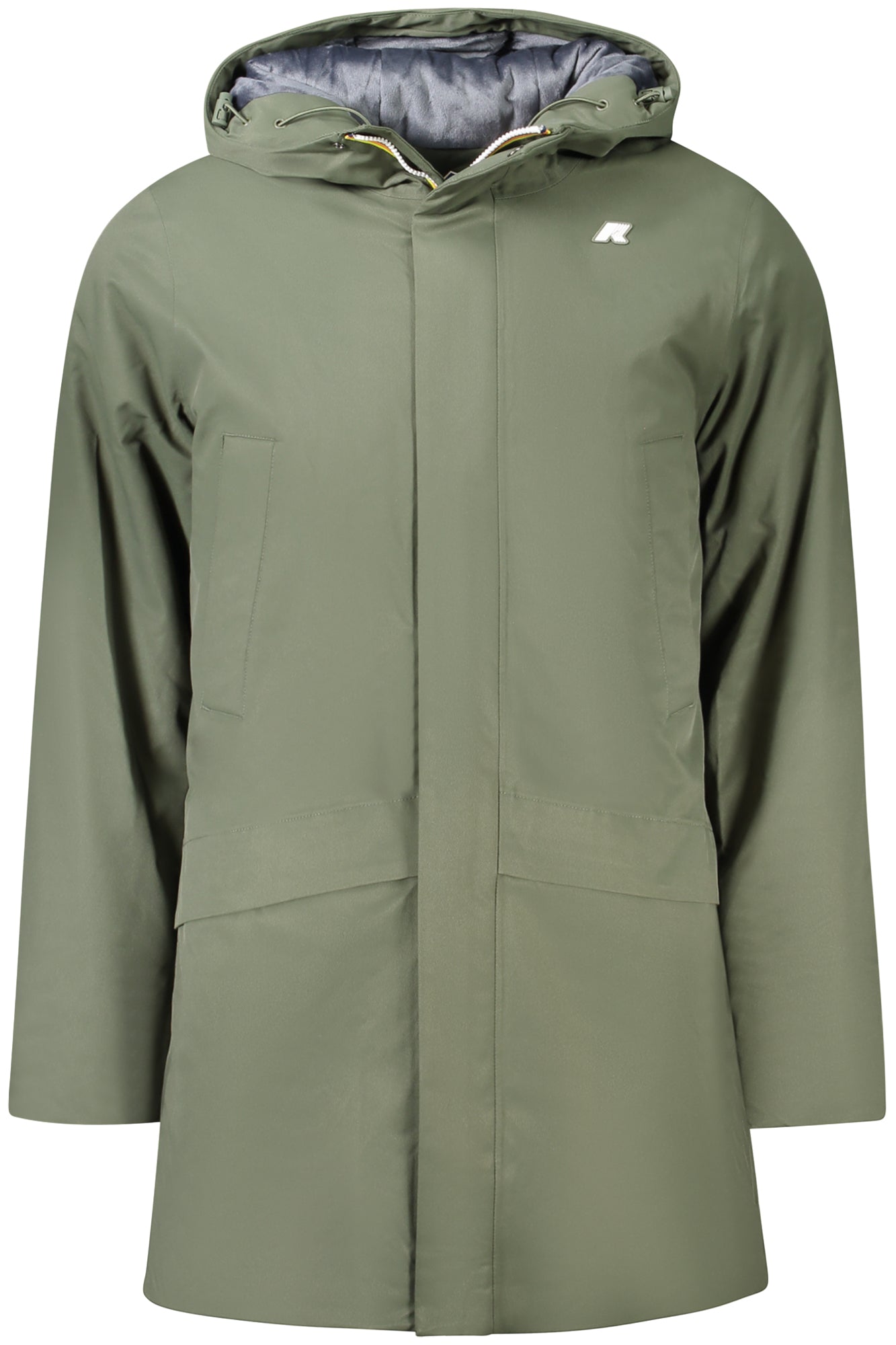 K8133FWJARNO TWILL MARMOTTA_VEAL7 – Grüne Herrenjacke mit Kapuze und Murmeltierfellfutter für Outdoor-Abenteuer – Größe: L, XL, 2XL, S, M – Farbe: Verde