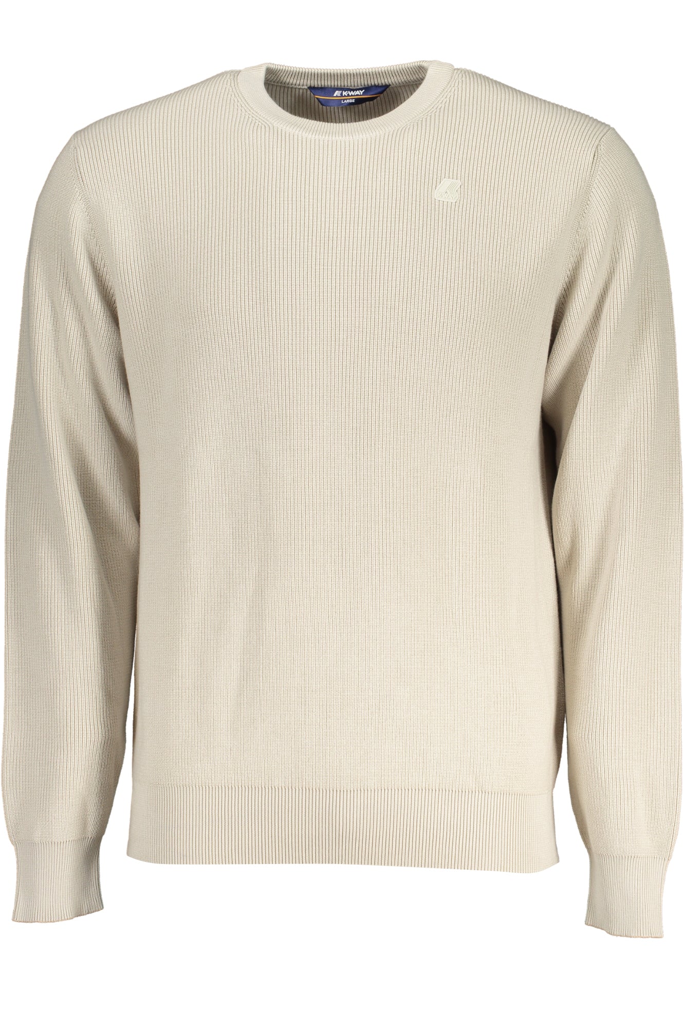 K2127EWSEBASTIENCOTTONHCS_BE634 – Beiger Herrenpullover mit Rundhals und Logo-Applikation – Ideal für Herren – Größe: XL, 2XL – Farbe: Beige