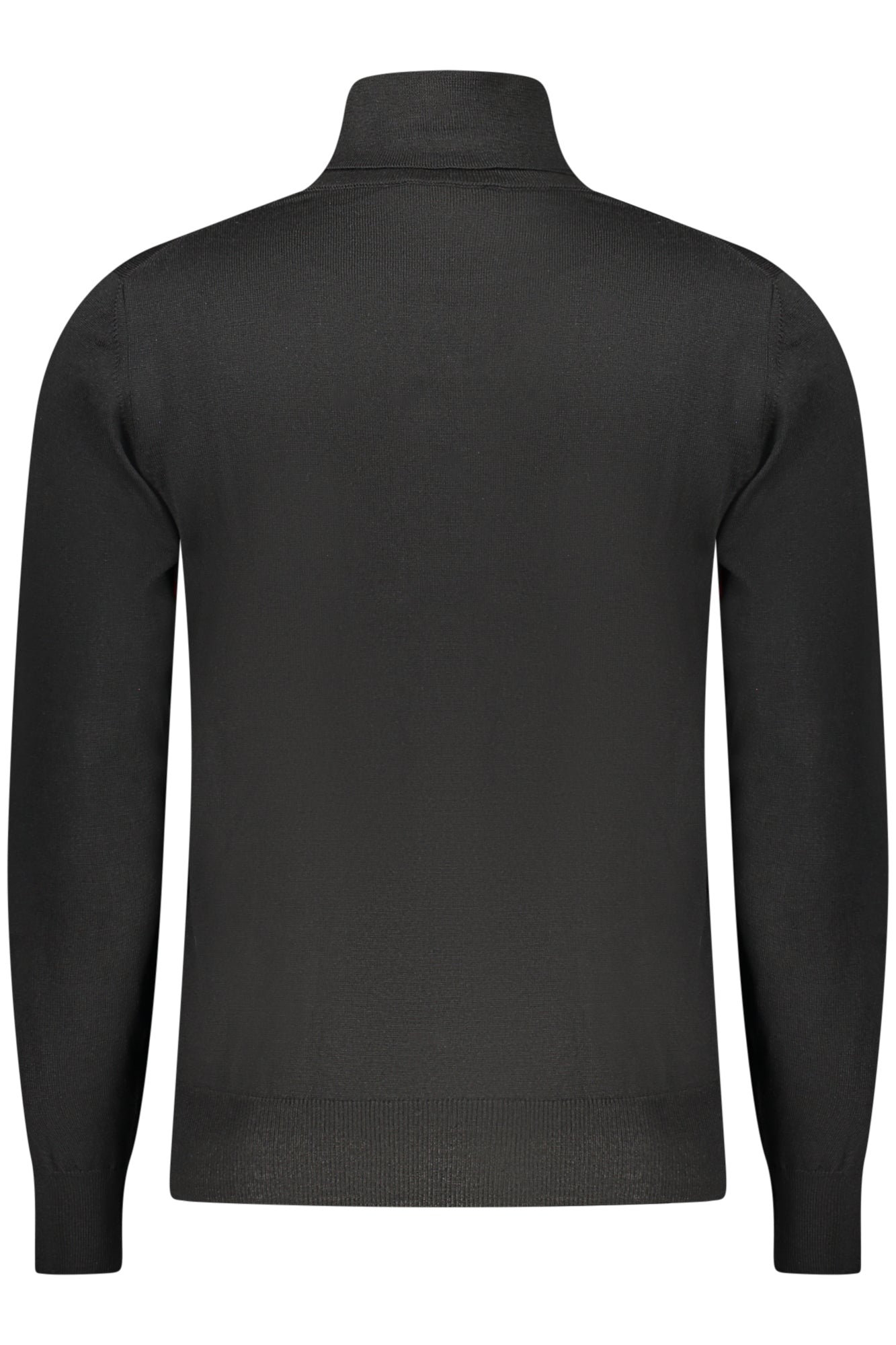 K2142FWHENRYMERINO_NEUSY – Stylischer Herren Rollkragenpullover schwarz mit Logo-Applikation – Größe: S, M, L, XL, 2XL – Farbe: Nero
