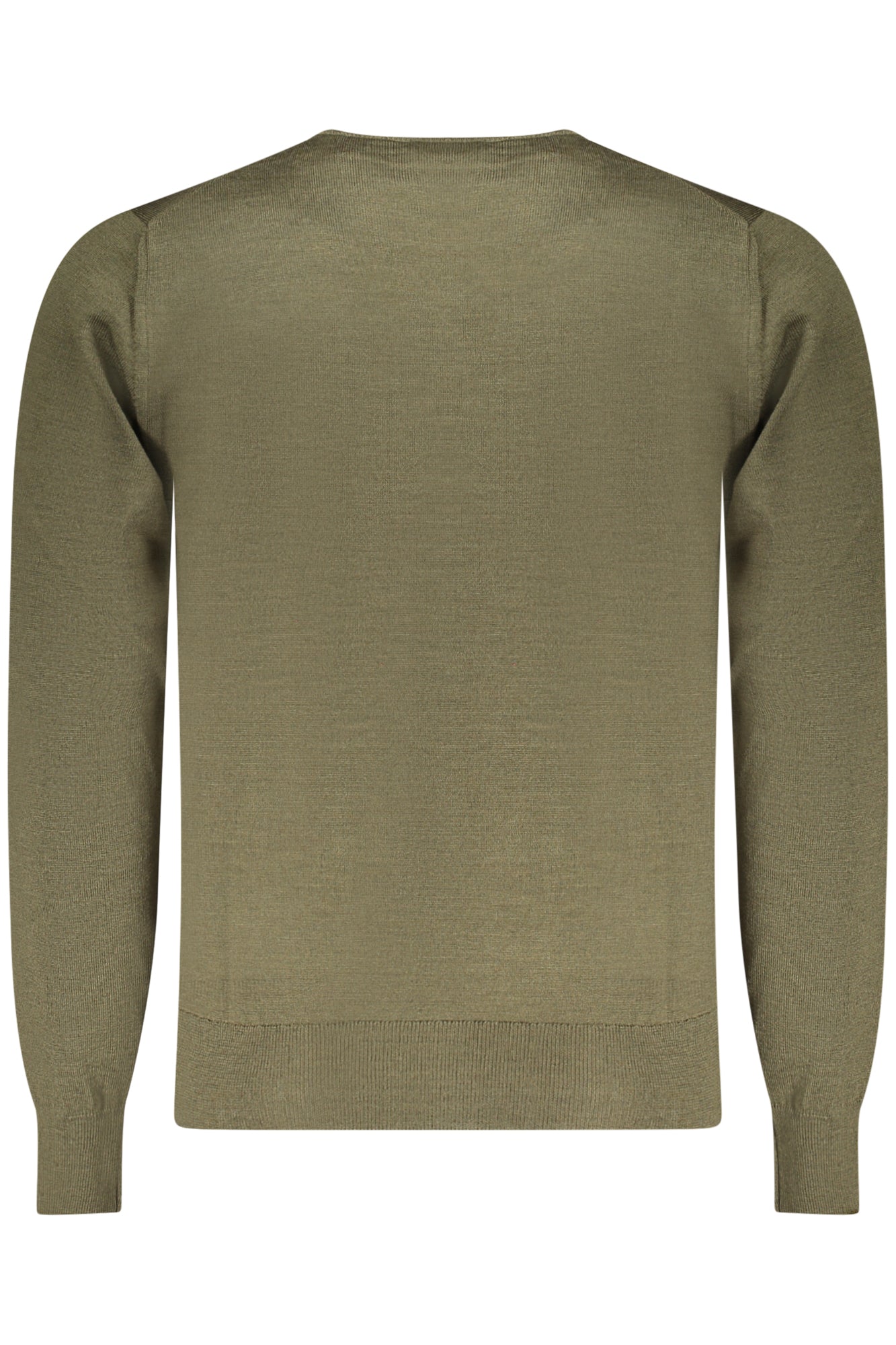 K2142EWSEBASTIENMERINO_VEWMR – Grüner Herren Pullover mit Rundhals & Applikation - Langarmshirt – Größe: S, M, L, XL, 2XL – Farbe: Verde