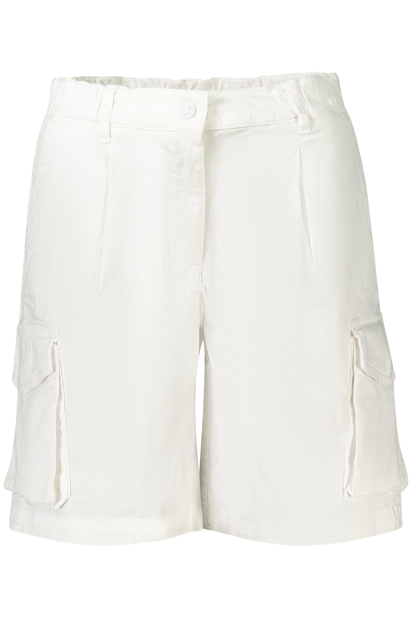 K2137W5ALYSANE_BI001 – Weiße Damen Bermuda-Shorts mit Cargotaschen und flexiblem Bund – Größe: S, M, L, XL – Farbe: Bianco