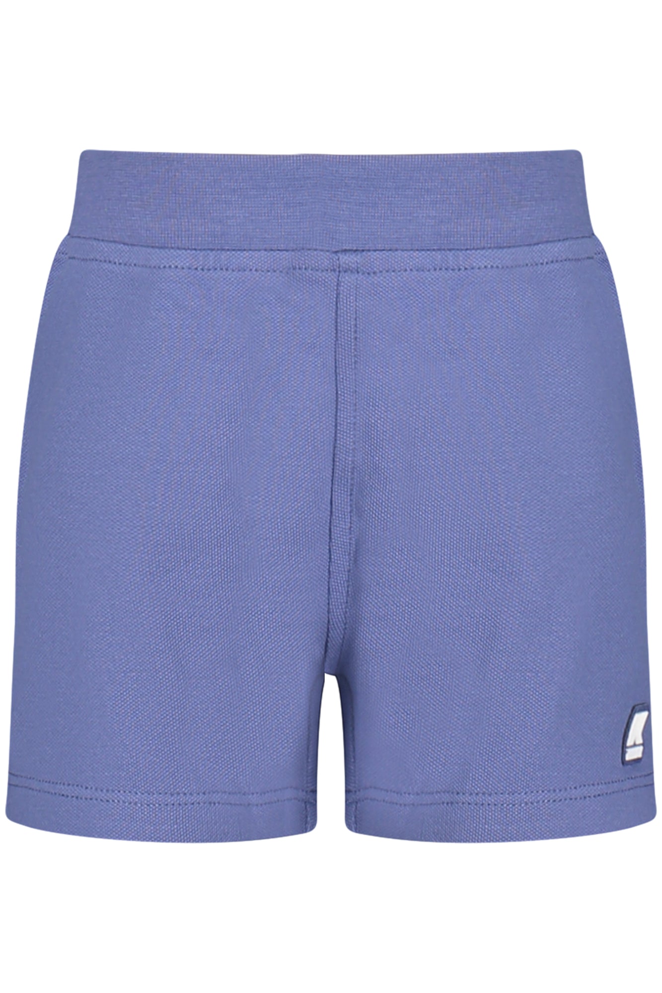 K4121FWENOISETTE_BLP35 – Kinderkurzehose Blau aus Piqué mit Elastikbund und Logo-Applikation – Größe: 24M, 18M, 3-6M, 12M – Farbe: Blu