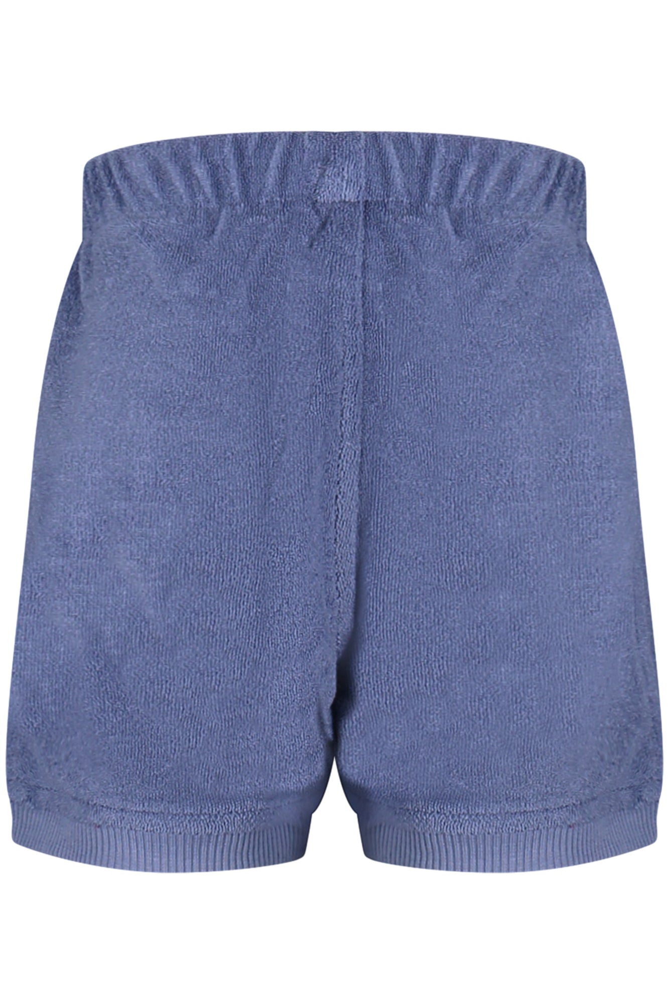 K11275WENOISETTE_BLP35 – Blaue Kinder Frottee-Shorts mit elastischem Bund und Logo-Aufnäher – Größe: 18M, 3-6M, 24M, 12M – Farbe: Blu