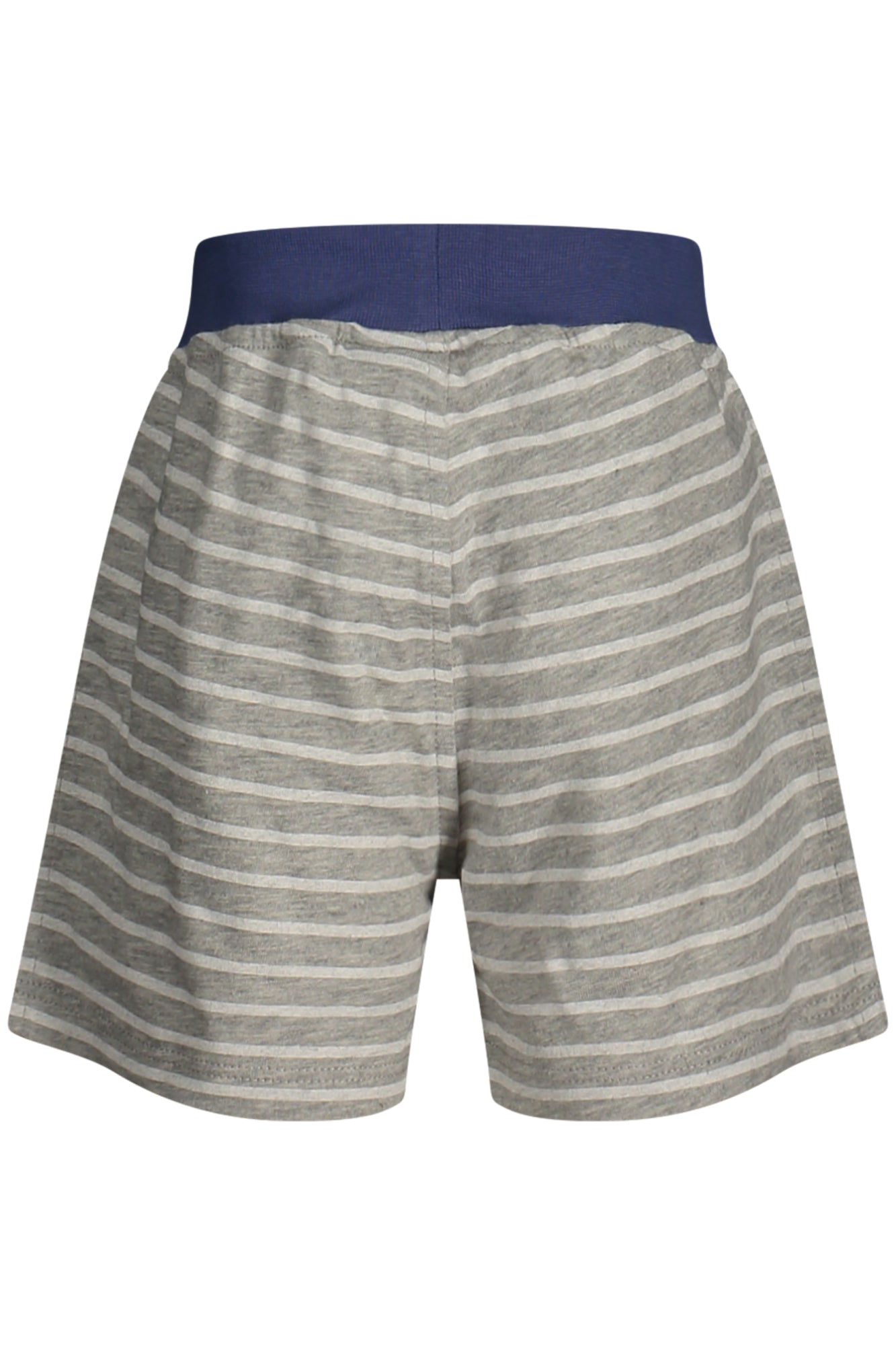 K1141PWENOISETTE_GRAPG – Graue Kinder-Shorts: Gestreift, Elastikbund & Kontrastdetails – Größe: 3-6M, 24M, 18M, 12M – Farbe: Grigio