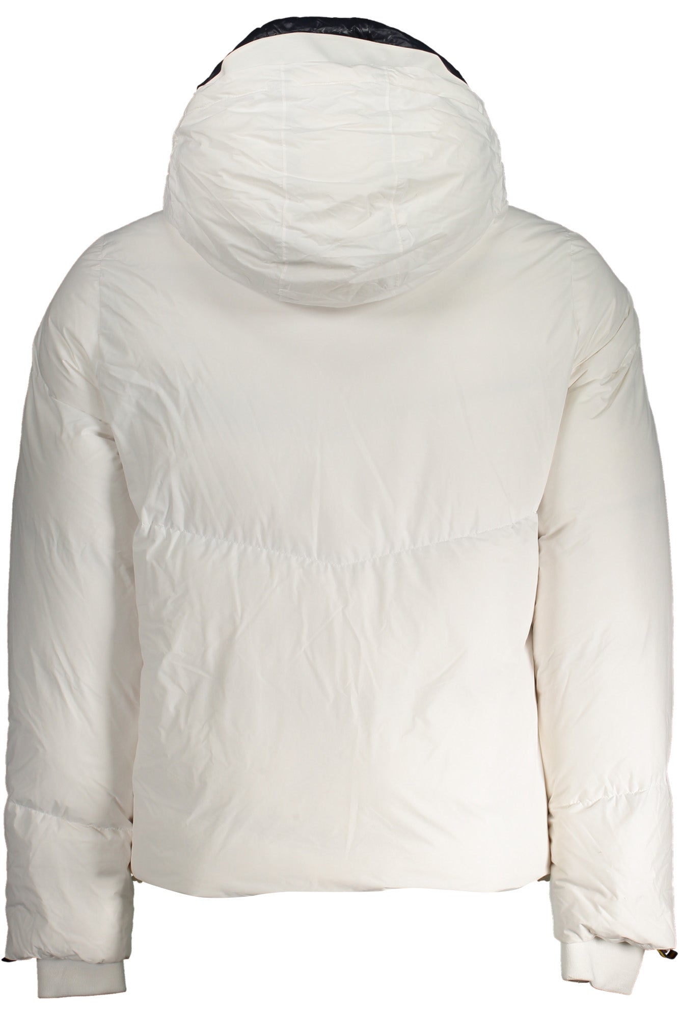 K4127GWHUGOL_BIAK7 – Herren-Daunenjacke Weiß: Thermo Soft, Taschen, Kapuze, Stilvoll – Größe: S, M, L, XL – Farbe: Bianco
