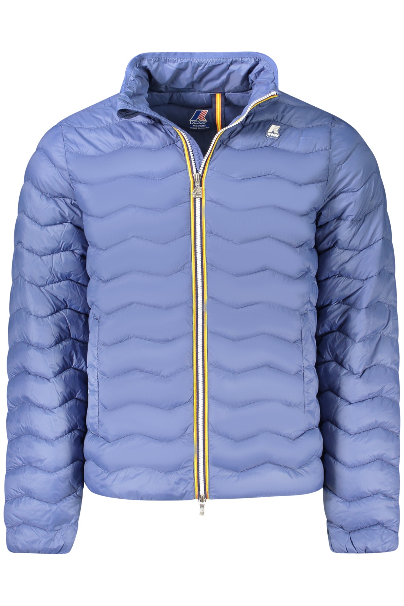 K6115GWVALENTINE_BLP35 – Blaue Herren-Daunenjacke: Öko-warm, mit Taschen & Applikation – Größe: L, XL, M – Farbe: Blu