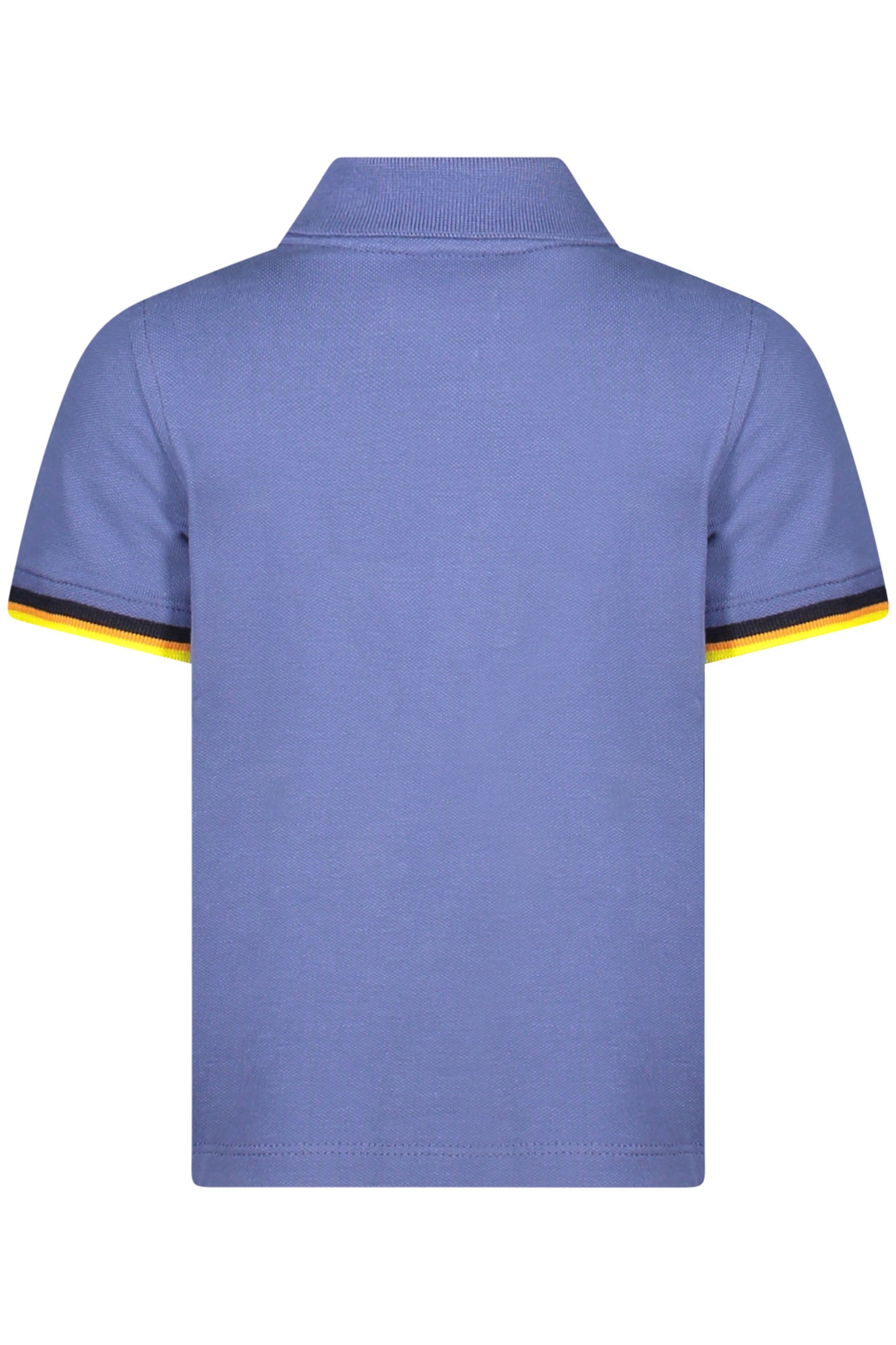 K4121EWEVINCENT_BLP35 – Blaues Kinder-Poloshirt mit Kontrastdetails und Logo – Kurzarm, 2 Knöpfe – Größe: 24M, 3-6M, 12M, 18M – Farbe: Blu