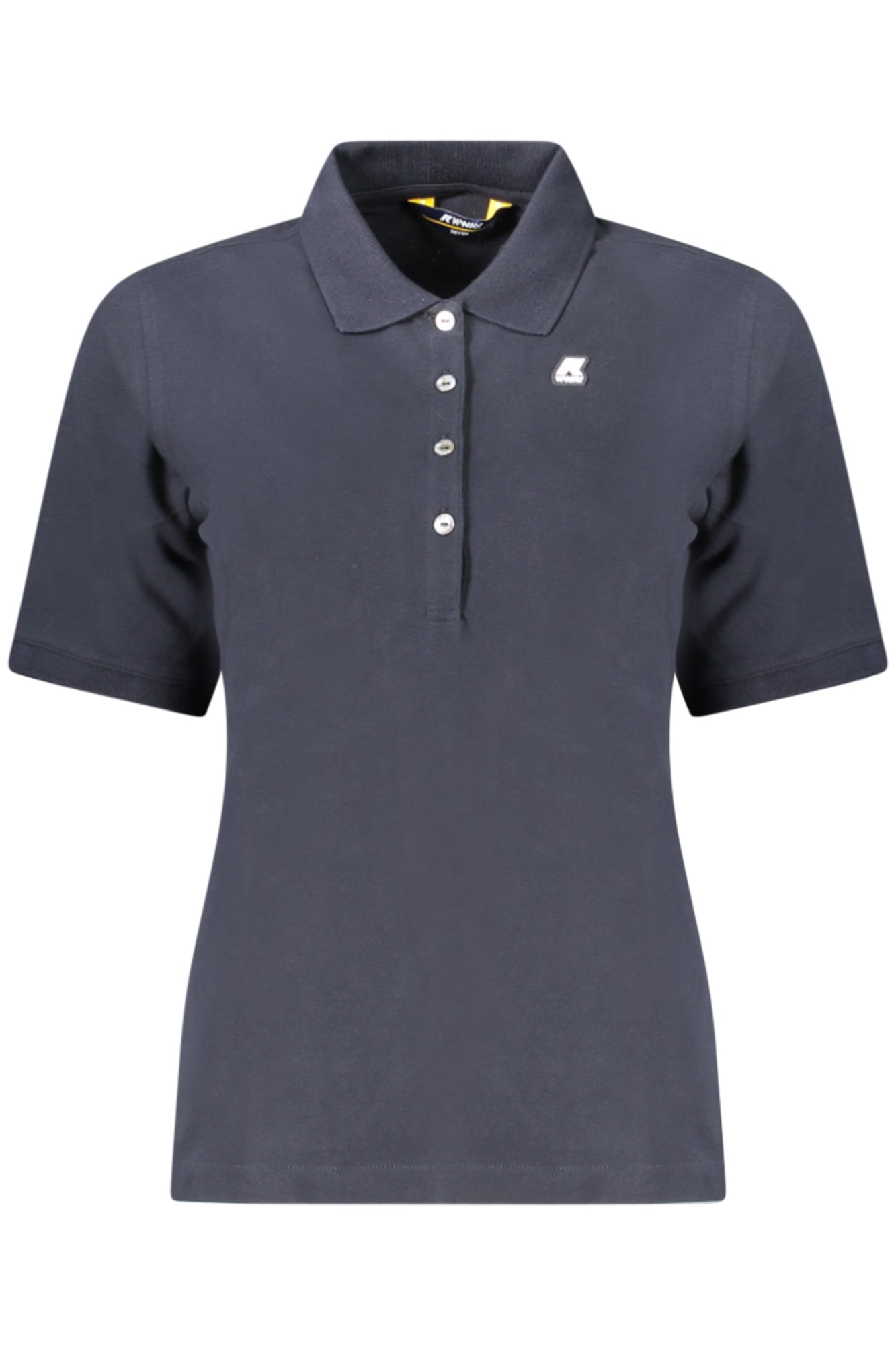 K81265WALI_BLK89 – Elegantes Damen Kurzarm-Poloshirt Blau mit Logo & Applikation – Größe: M, L, S, XL – Farbe: Blu