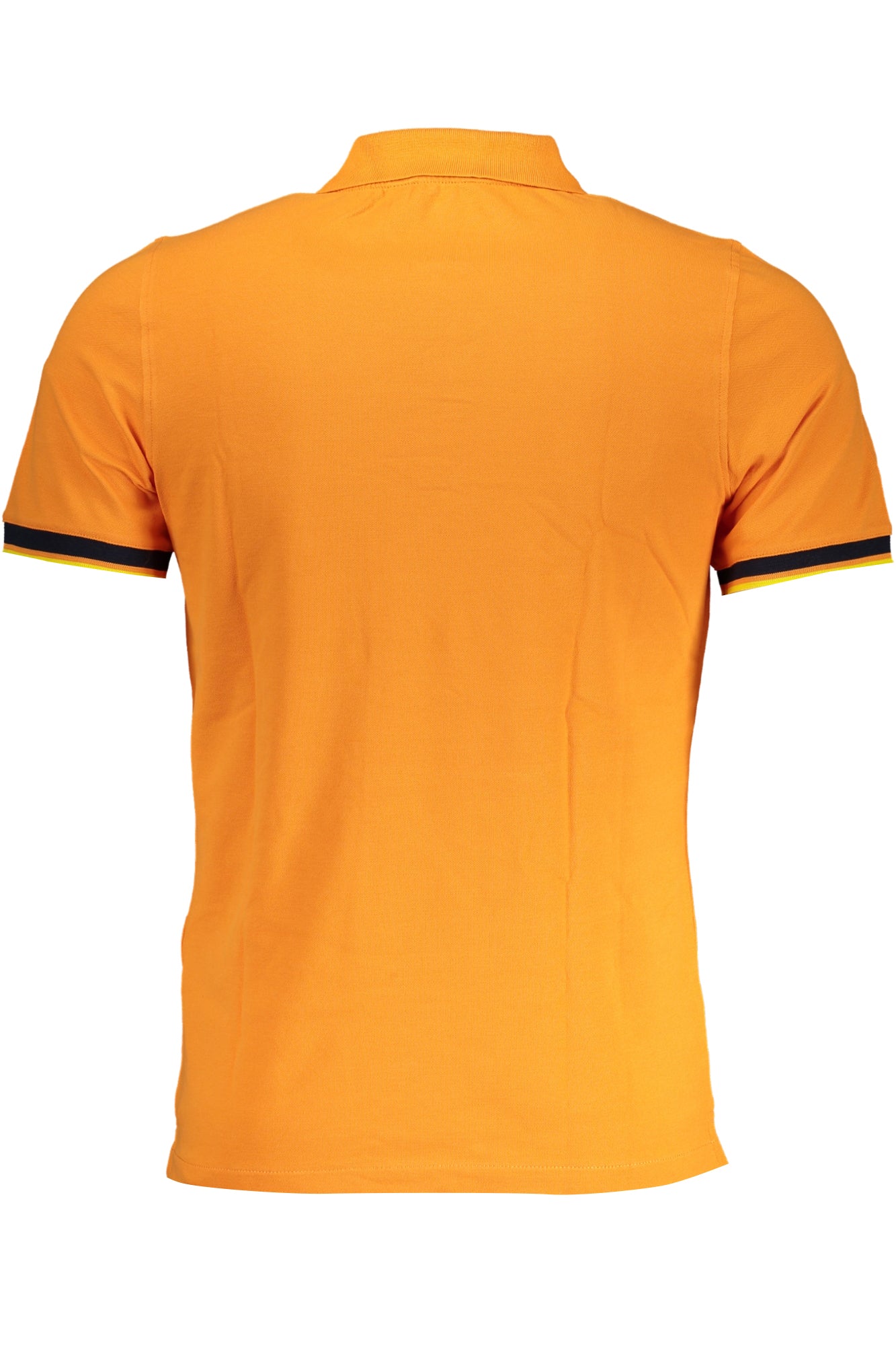 K7121IWVINCENT_AR667 – Herren Kurzarm-Poloshirt in Orange mit Kontrastdetails und Applikation – Größe: S, M, XL, 2XL – Farbe: Arancione