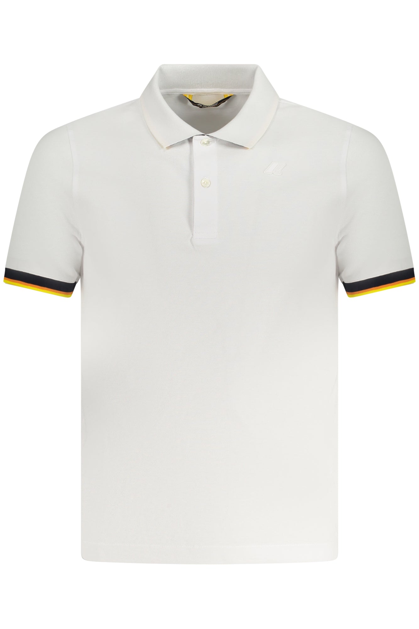 K1125BWVINCENTPIQUE_BI001 – Stylishes Herren Kurzarm-Poloshirt Weiß mit Kontrastdetails – Größe: S, M, L, XL, 2XL – Farbe: Bianco