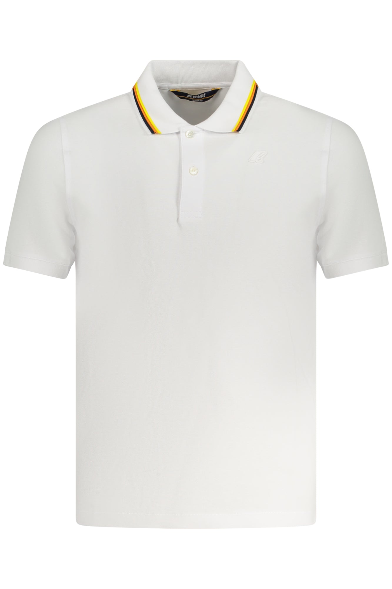 K1125DWJUDPIQUE_BI001 – Weißes Herren Kurzarm-Poloshirt mit Kontrastdetails und Logo – Größe: S, M, L, XL, 2XL – Farbe: Bianco