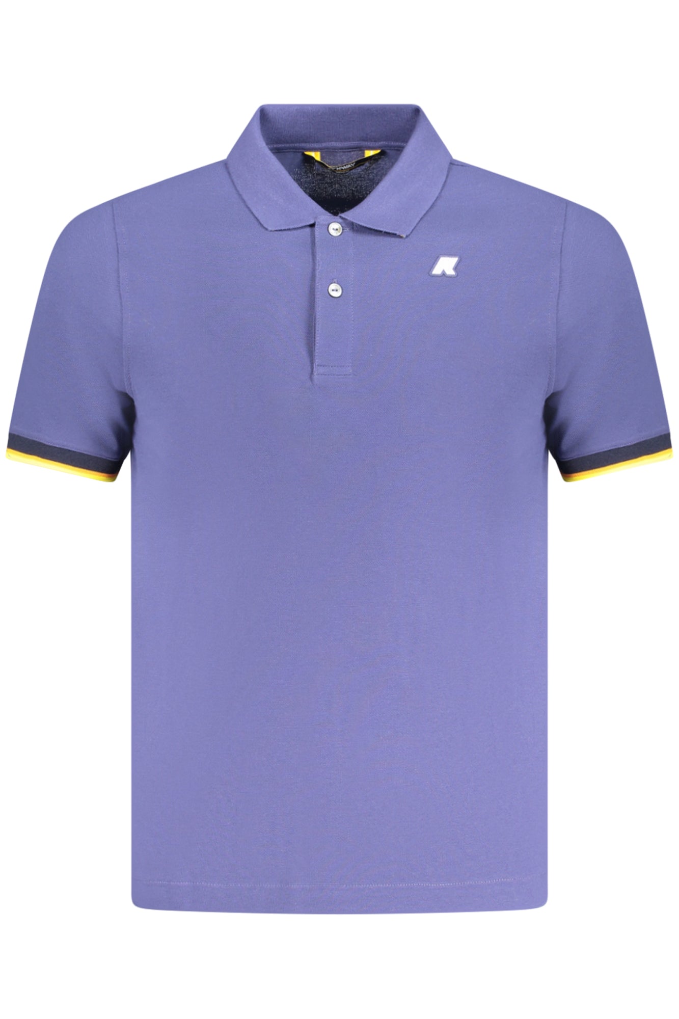 K1125BWVINCENTPIQUE_BL867 – Elegantes Herren Kurzarm-Polo in Blau mit Kontrastdetails und Applikation – Größe: S, M, L, XL, 2XL – Farbe: Blu