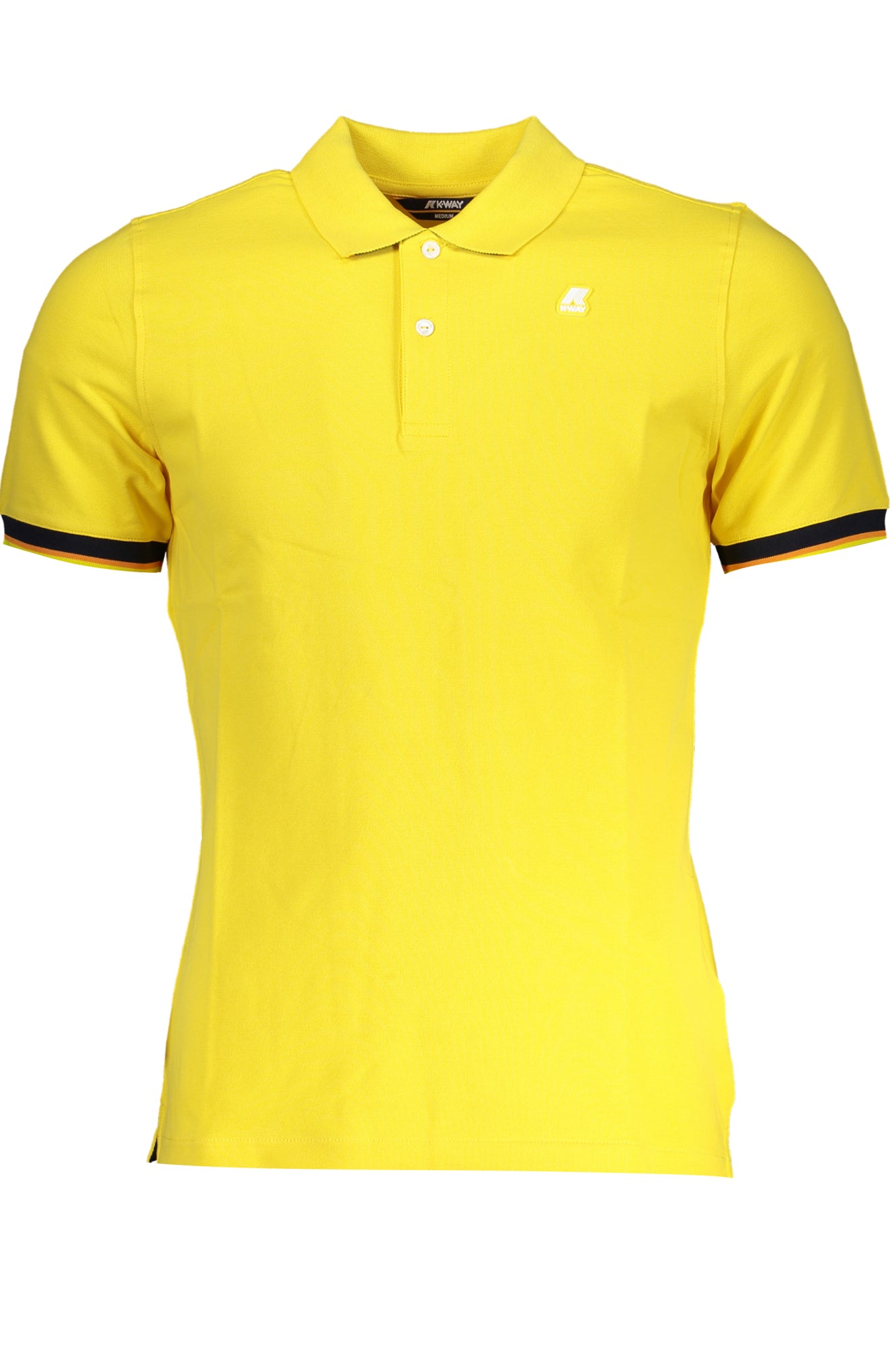 K7121IWVINCENT_GIXZ7 – Stylisches gelbes Herrenpolo mit Kontrastdetails und Logo-Applikation – Größe: S, M, L, XL, 2XL – Farbe: Giallo