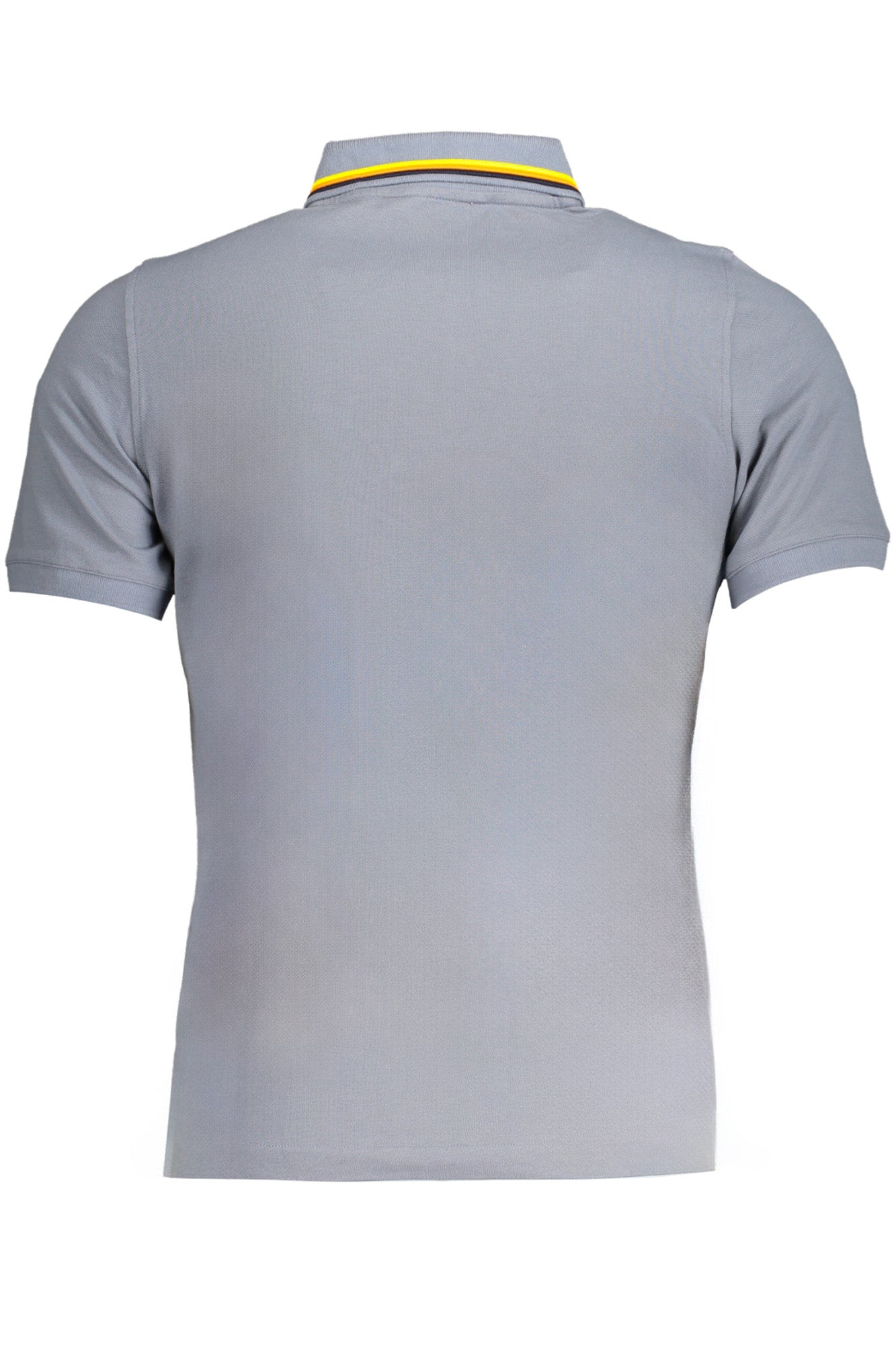 K7121JWJUD_GRB75 – Graues Herren-Kurzarm-Poloshirt mit Kontrastdetails und Applikation – Größe: S, M – Farbe: Grigio