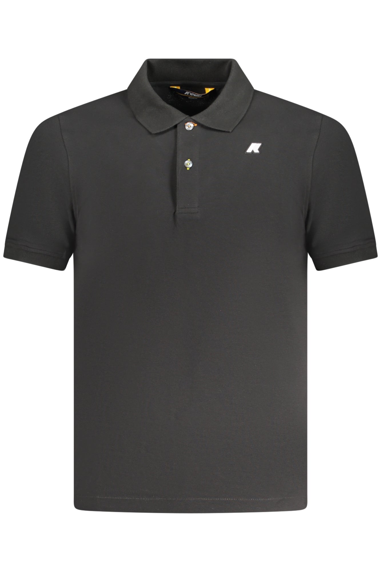K1125CWVINNIEPIQUE_NEUSY – Herren Kurzarm-Polo in Schwarz mit 2 Knöpfen und Logoapplikation – Größe: S, M, L, XL, 2XL – Farbe: Nero