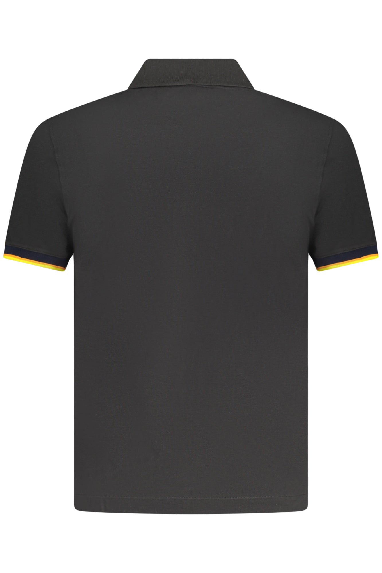 K1125BWVINCENTPIQUE_NEUSY – Stilvolles schwarzes Kurzarm-Poloshirt für Herren mit Kontrastdetails – Größe: S, M, L, XL, 2XL – Farbe: Nero