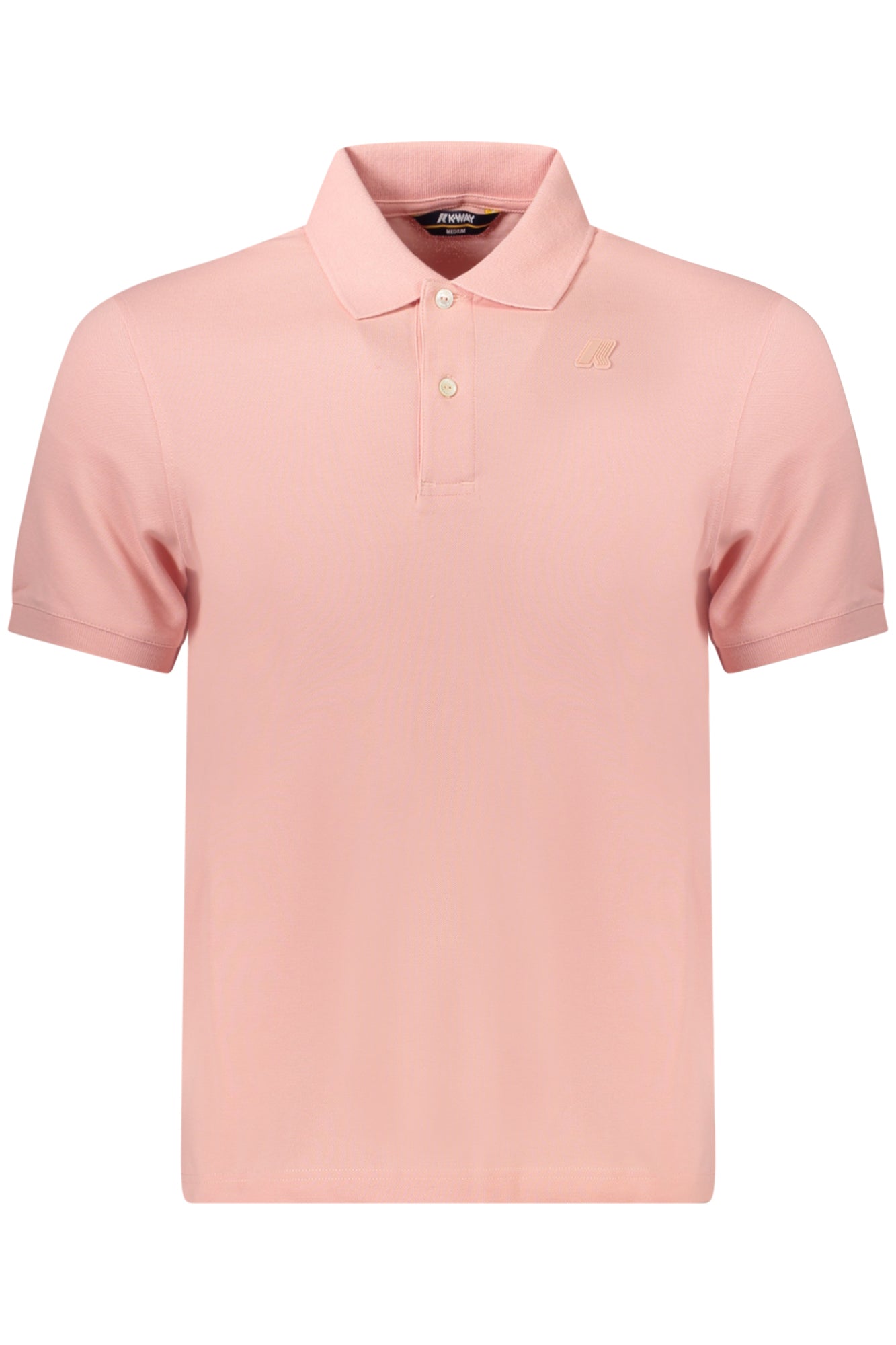 K5127BWAMEDEE_RSW7C – Herren Polohemd Rosa mit Applikation und Logo – Kurzarm, 2 Knöpfe – Größe: S, M, L, XL, 2XL – Farbe: Rosa