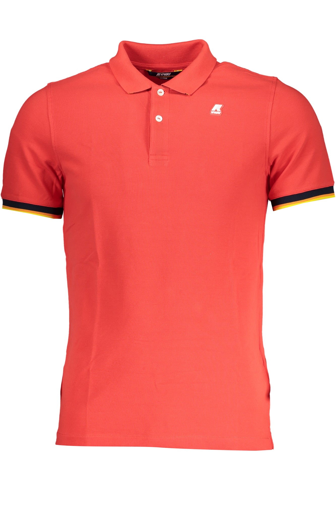 K7121IWVINCENT_ROQ03 – Elegantes Herren-Poloshirt Rot: Kurzarm mit Kontrast und Logo – Größe: M, L, XL, 2XL – Farbe: Rosso
