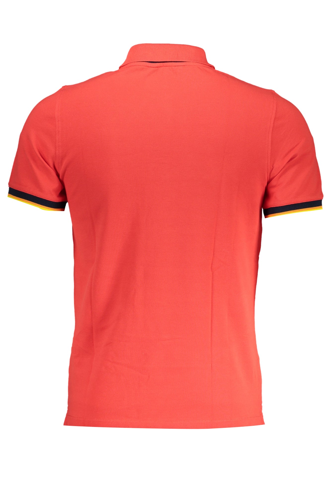 K7121IWVINCENT_ROQ03 – Elegantes Herren-Poloshirt Rot: Kurzarm mit Kontrast und Logo – Größe: M, L, XL, 2XL – Farbe: Rosso