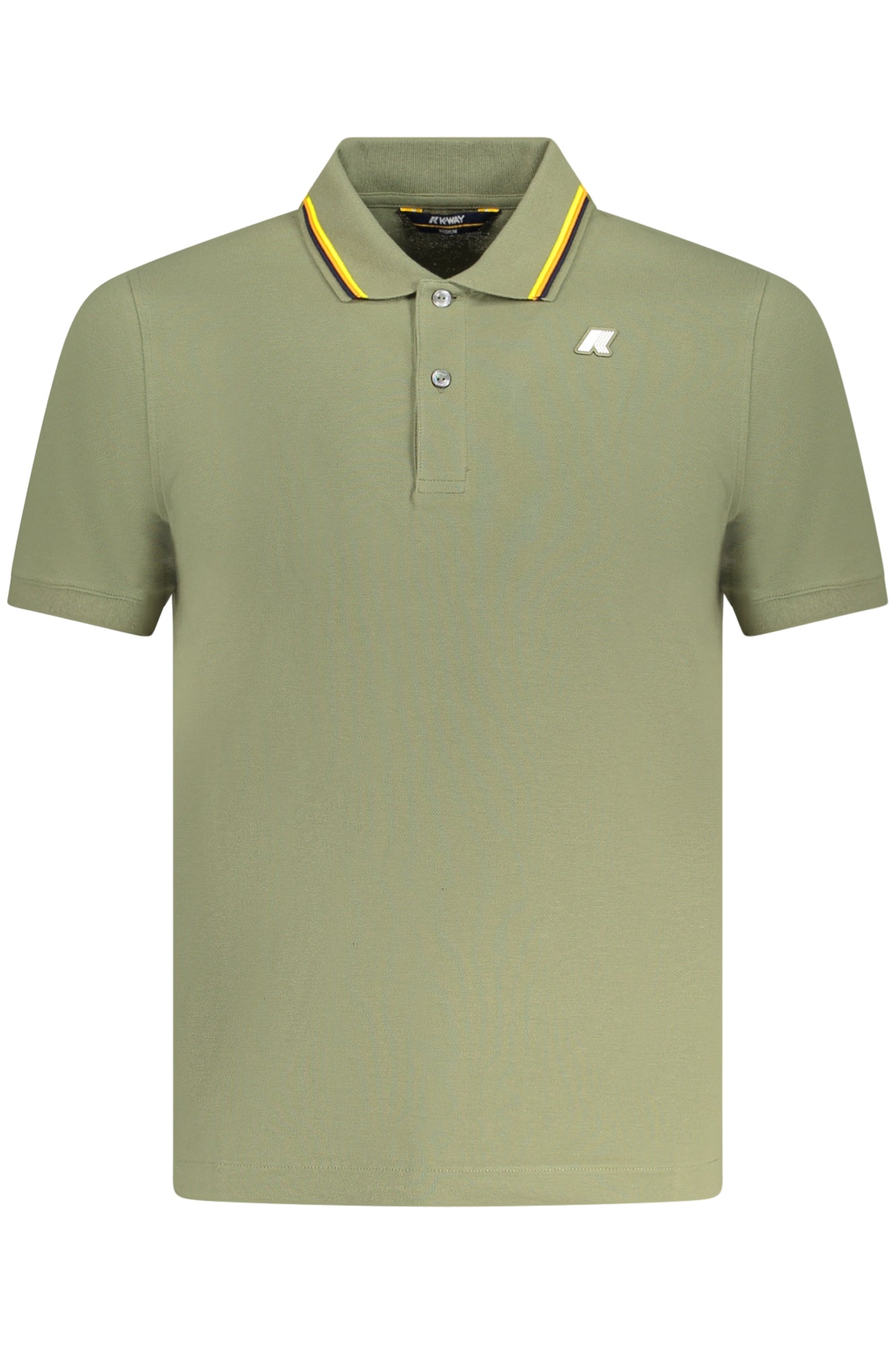 K1125DWJUDPIQUE_VEV15 – Herren Kurzarm-Poloshirt Grün mit Kontrastdetails und Logo – Größe: S, M, L, XL, 2XL – Farbe: Verde