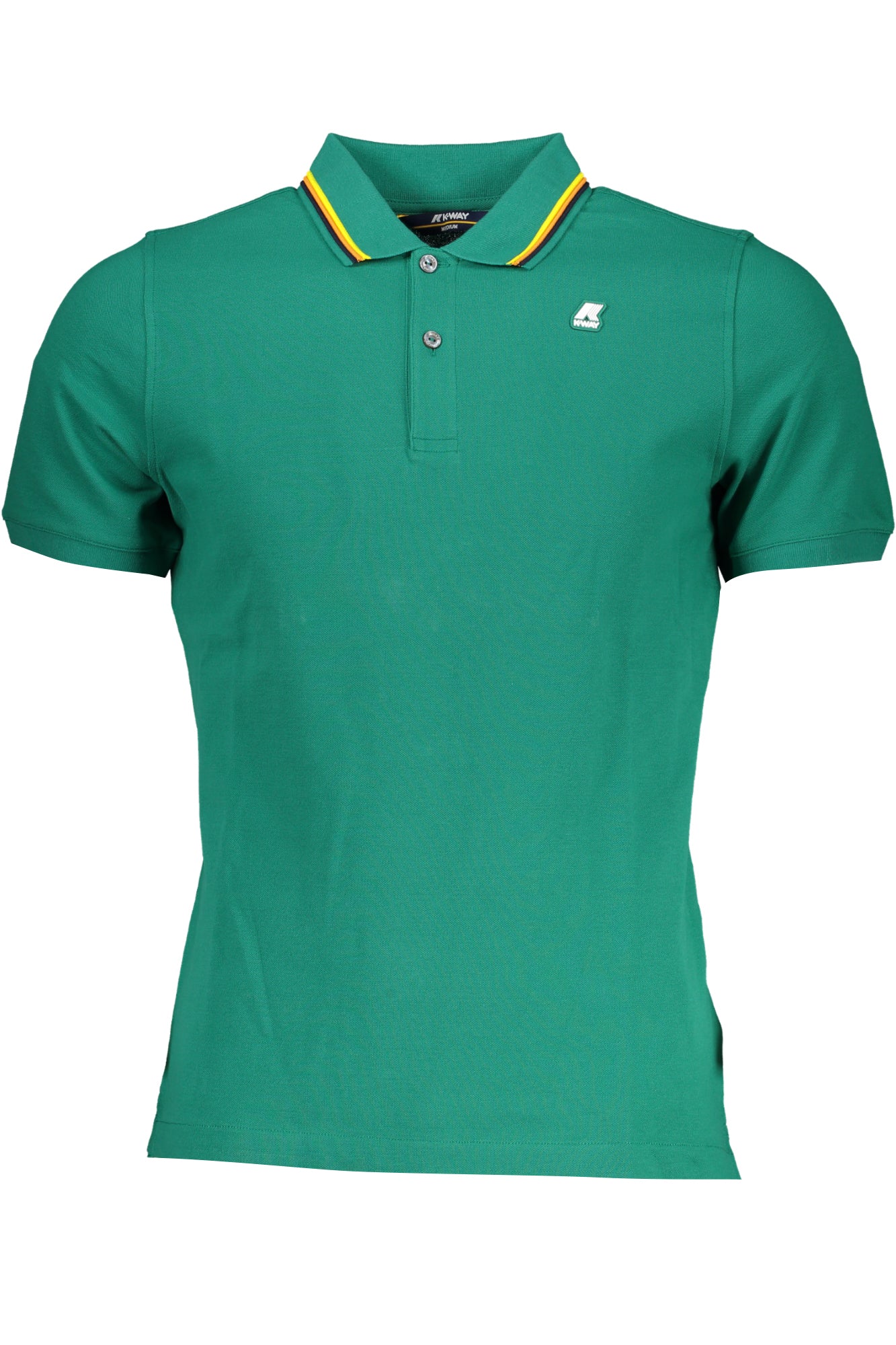 K7121JWJUD_VE00Z – Grünes Herren Kurzarm-Poloshirt mit Kontrastdetails und Logo-Akzent – Größe: S, M, L, XL, 2XL – Farbe: Verde