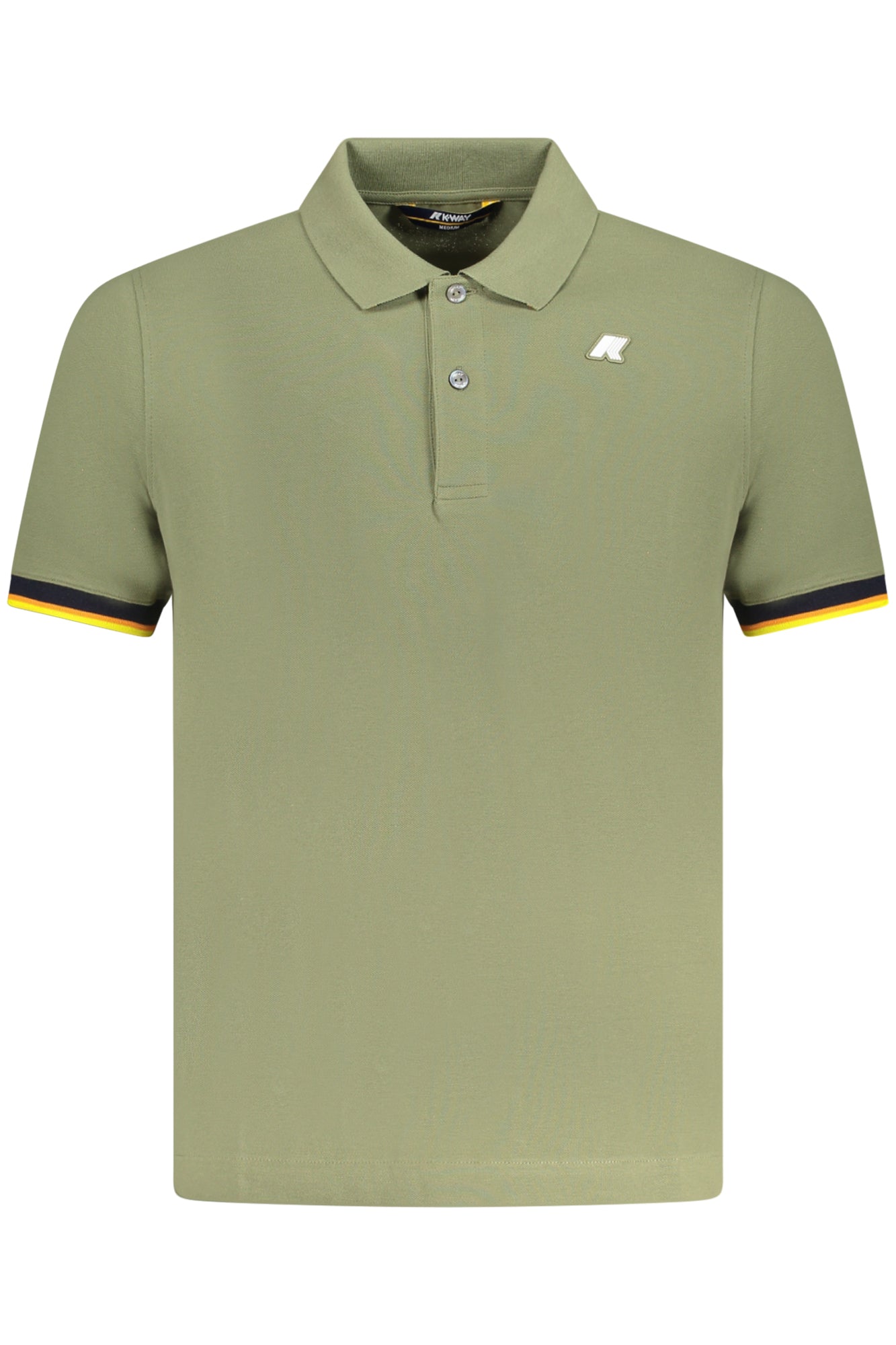 K1125BWVINCENTPIQUE_VEV15 – Herren Kurzarm-Poloshirt in Grün mit Kontrastdetails und Applikation – Größe: S, M, L, XL, 2XL – Farbe: Verde