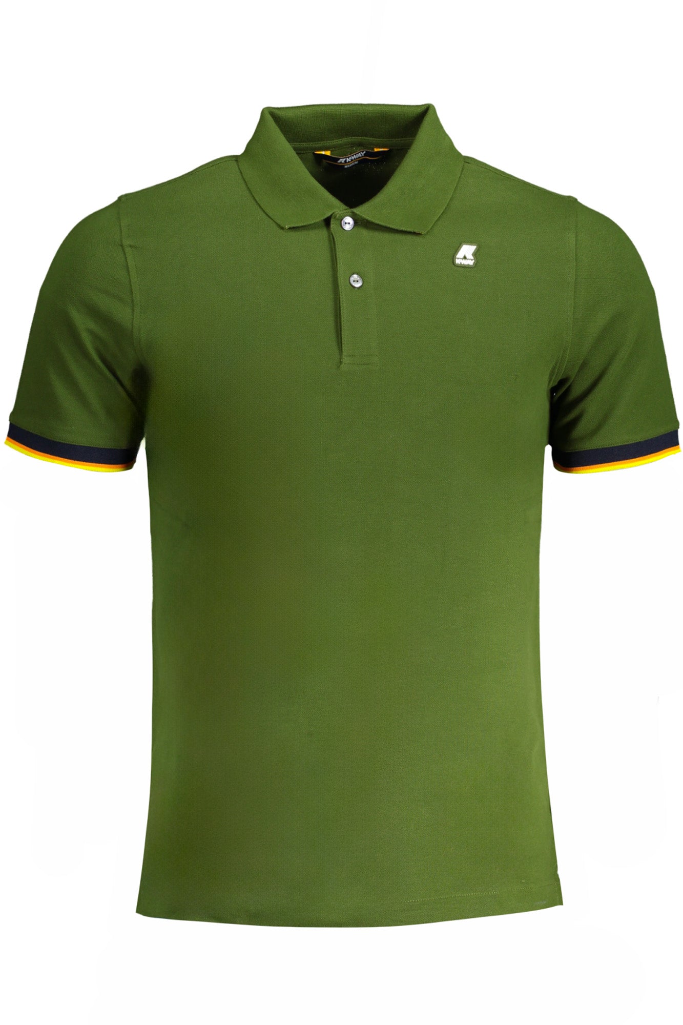 K7121IWVINCENT_VEH11 – Grünes Herren-Poloshirt mit Kontrastdetails und Logo-Applikation – Größe: S, M, XL, L, 2XL – Farbe: Verde
