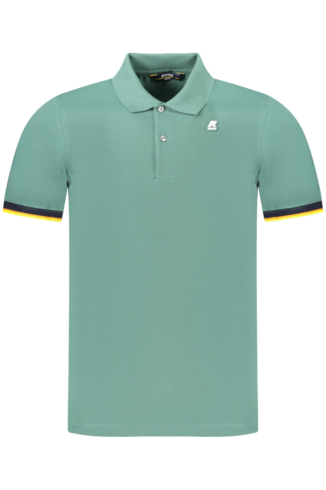 K7121IWVINCENT_VEXE0 – Herren Kurzarm-Poloshirt Grün mit Kontrastdetails und Applikation – Größe: S, M, L, XL, 2XL – Farbe: Verde