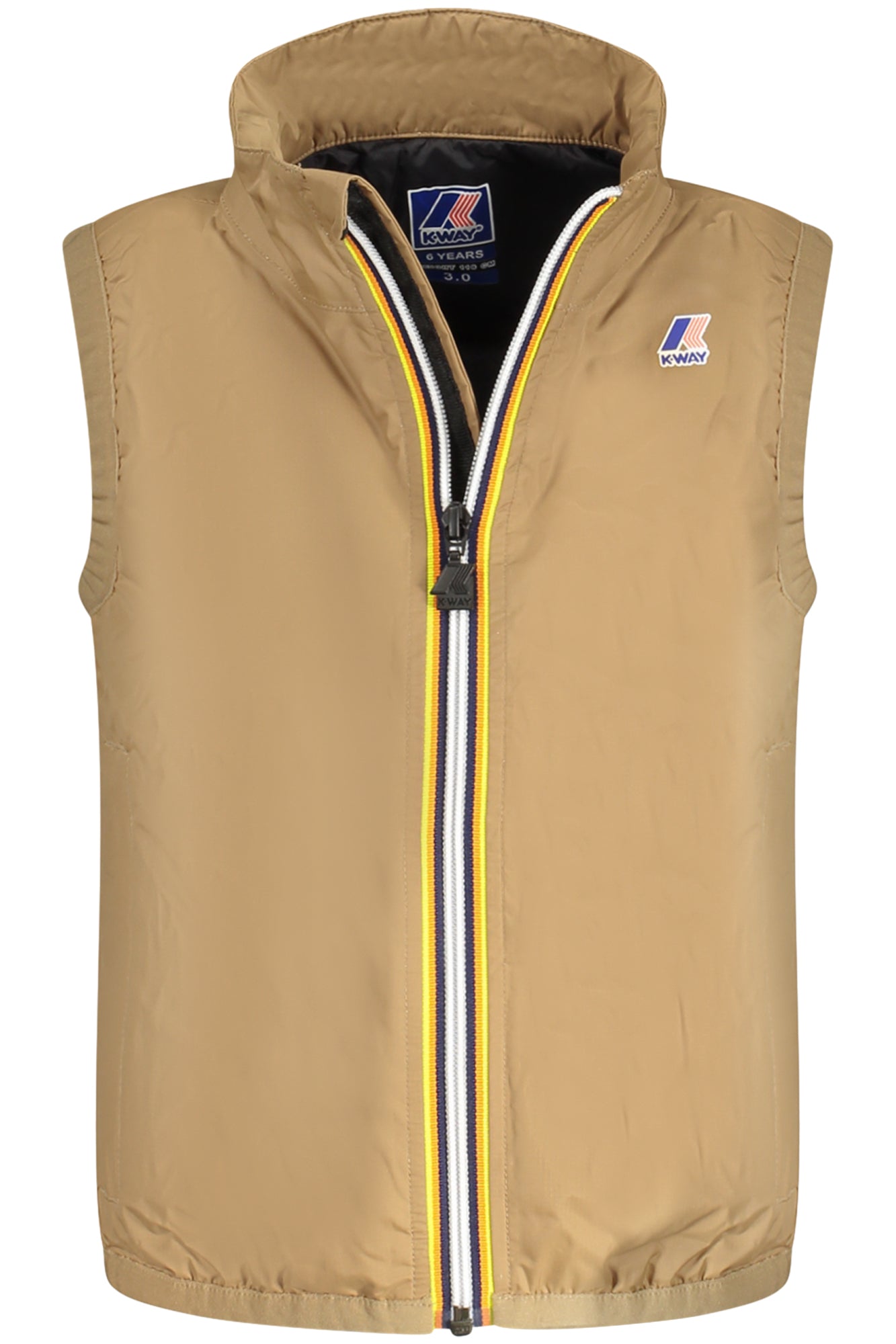 K6121DWPLEVRAI3ROULAND_MA045 – Ärmellose Kinderweste Braun mit Kontrastdetails und Reißverschluss – Größe: 16A, 14A, 12A, 8A, 10A, 4A, 6A – Farbe: Marrone