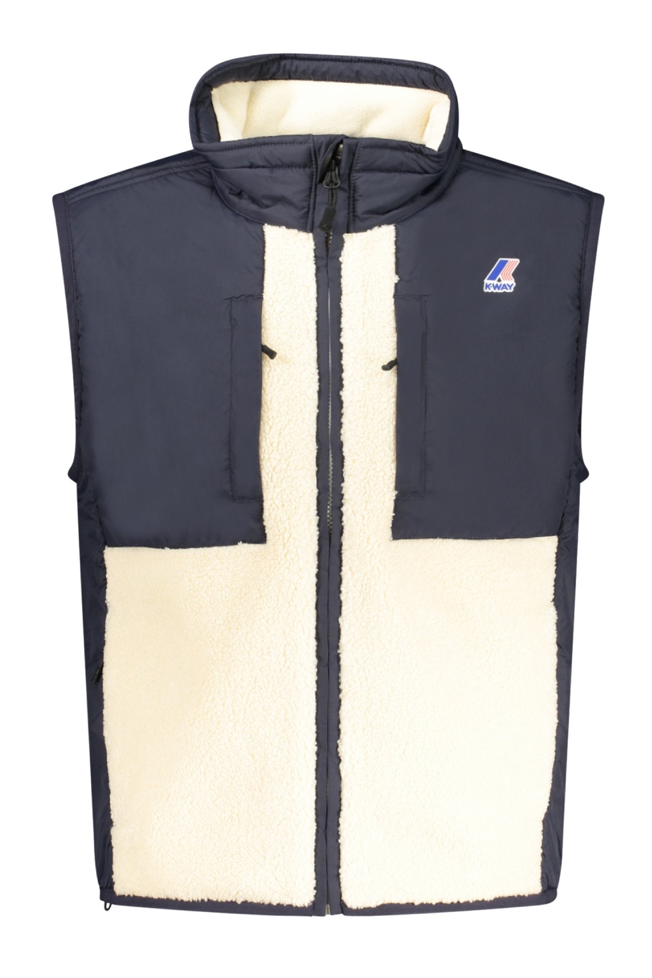 K5122RWVITAL4.0ORSETTO_BLA04 – Herren Ärmellose Blaue Weste mit Kontrastdetails und Reißverschluss – Größe: S, M, L, XL, 2XL – Farbe: Blu