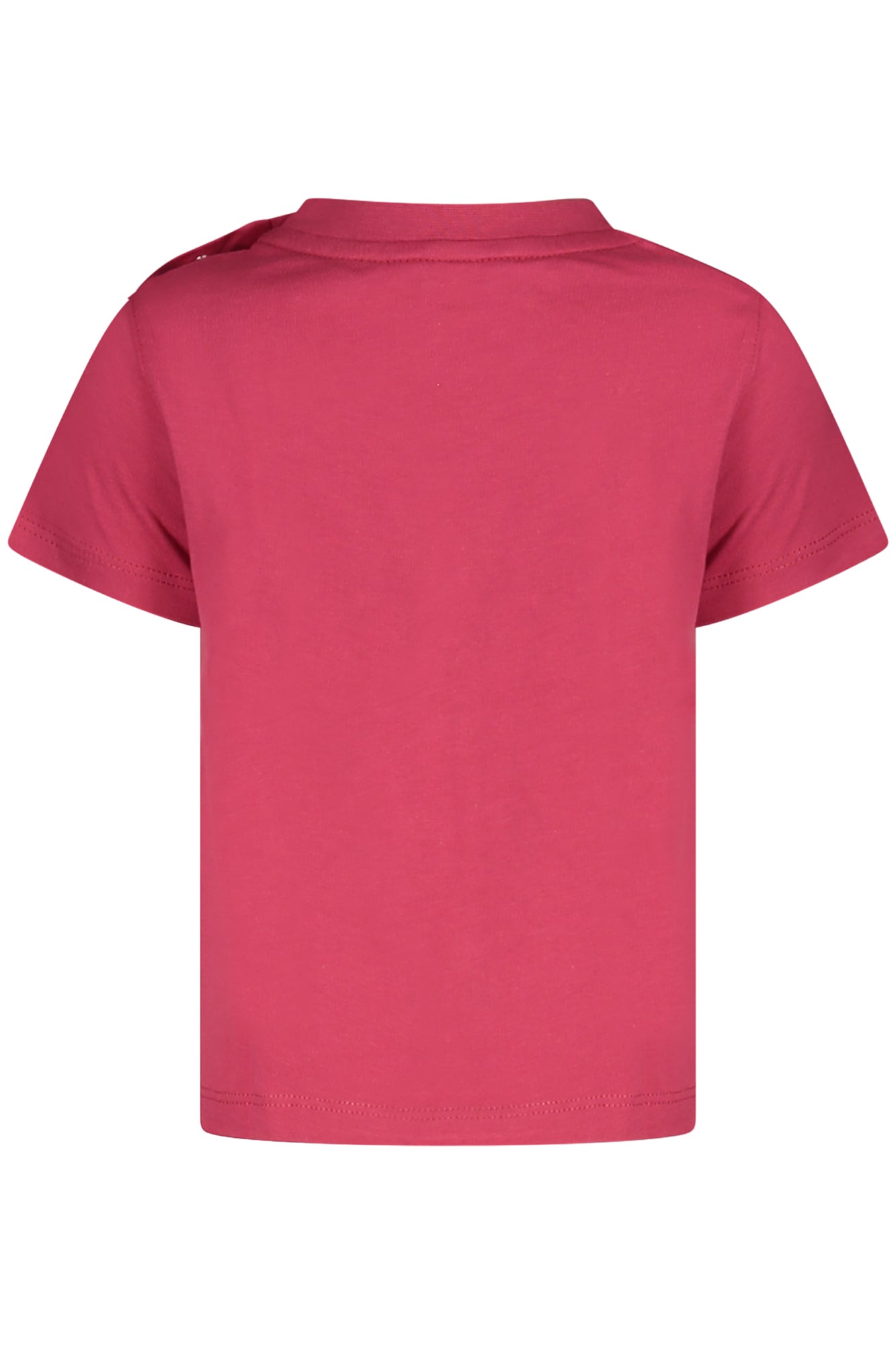 K7125EWEPEPE_RSXBW – Rosa Mädchen T-Shirt mit Rundhals & Druckknöpfen - Stilvoll & Praktisch – Größe: 3-6M, 24M, 18M, 12M – Farbe: Rosa