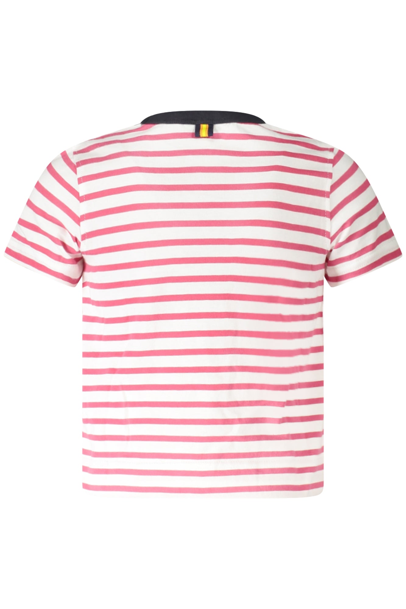 K31381WPEMELI_BIAN6 – Weißes Kinder-T-Shirt mit Streifen und Kontrastdetails – Kurzarm – Größe: 10A, 8A, 6A, 4A, 3A, 12A, 14A, 16A – Farbe: Bianco