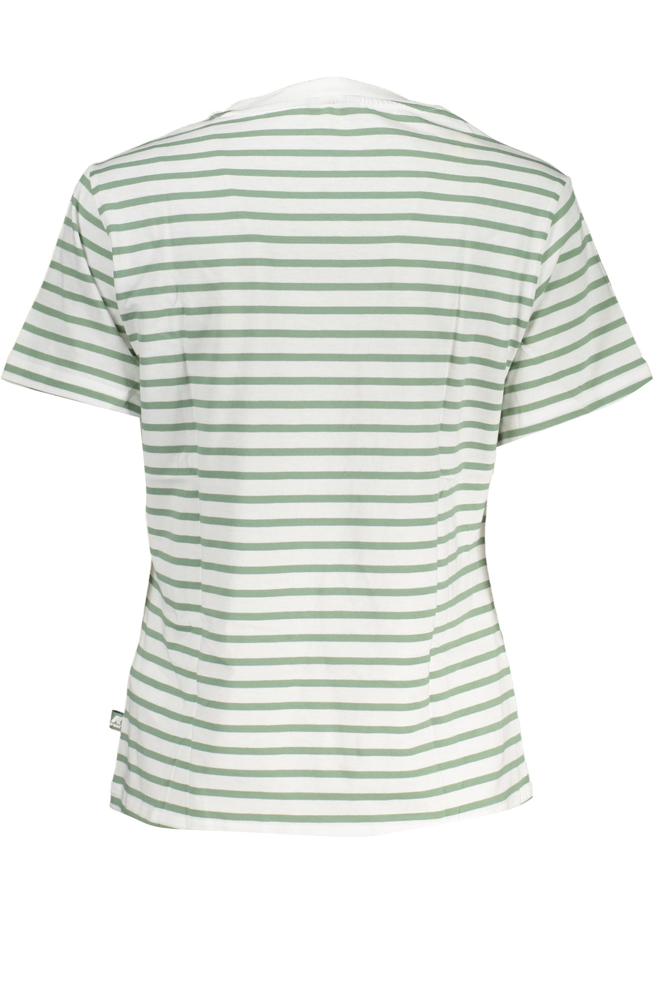 K7115LWAMALIASTRIPES_BIAIS – Weißes Damen Kurzarm T-Shirt mit Kontrastdetails und Rundhals – Größe: XS – Farbe: Bianco