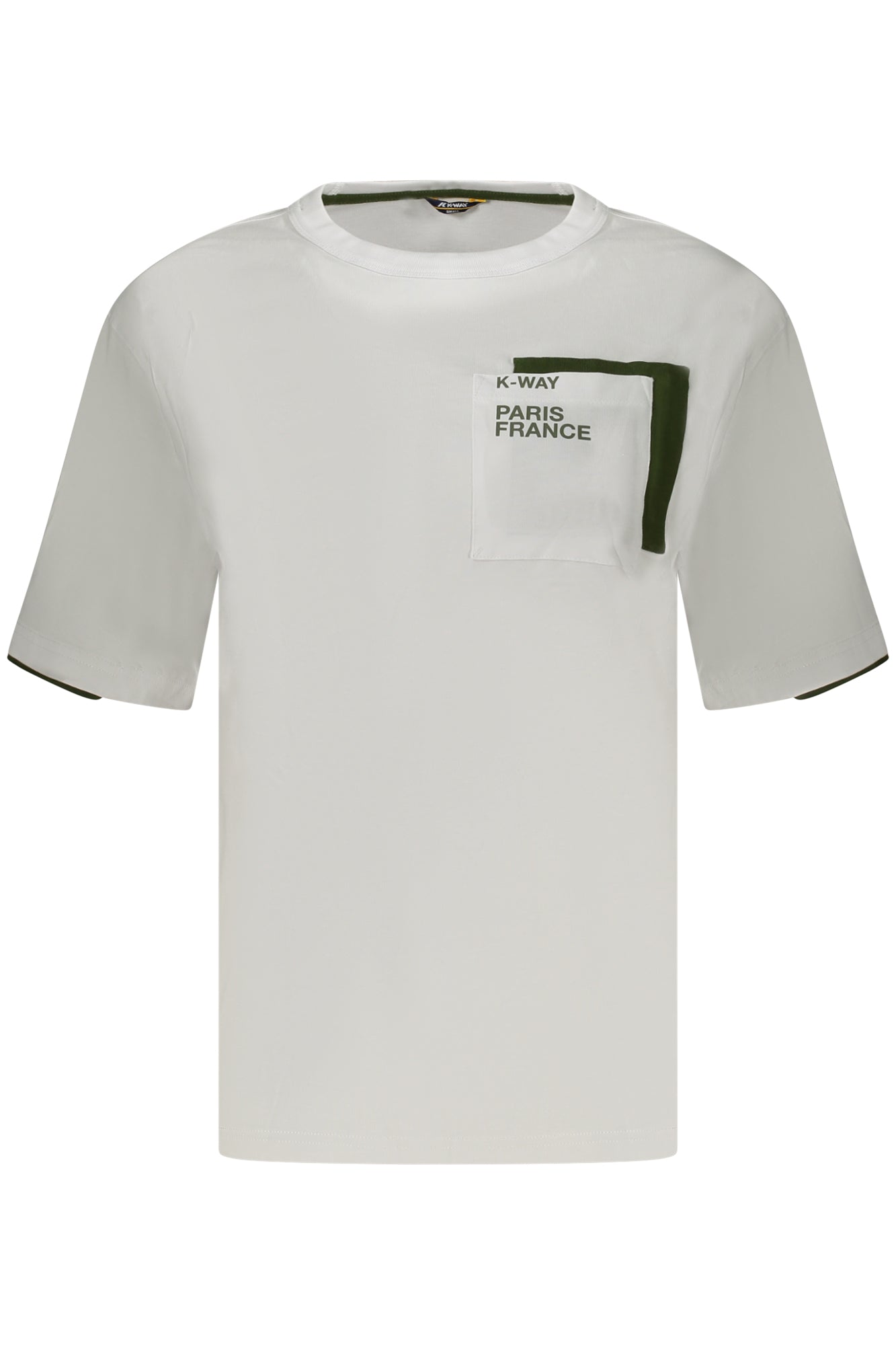 K5127EWFANTOMECONTRAST_BIANX – Weißes Herren T-Shirt mit Kontrastdetails und Brusttasche – Größe: S, XL – Farbe: Bianco