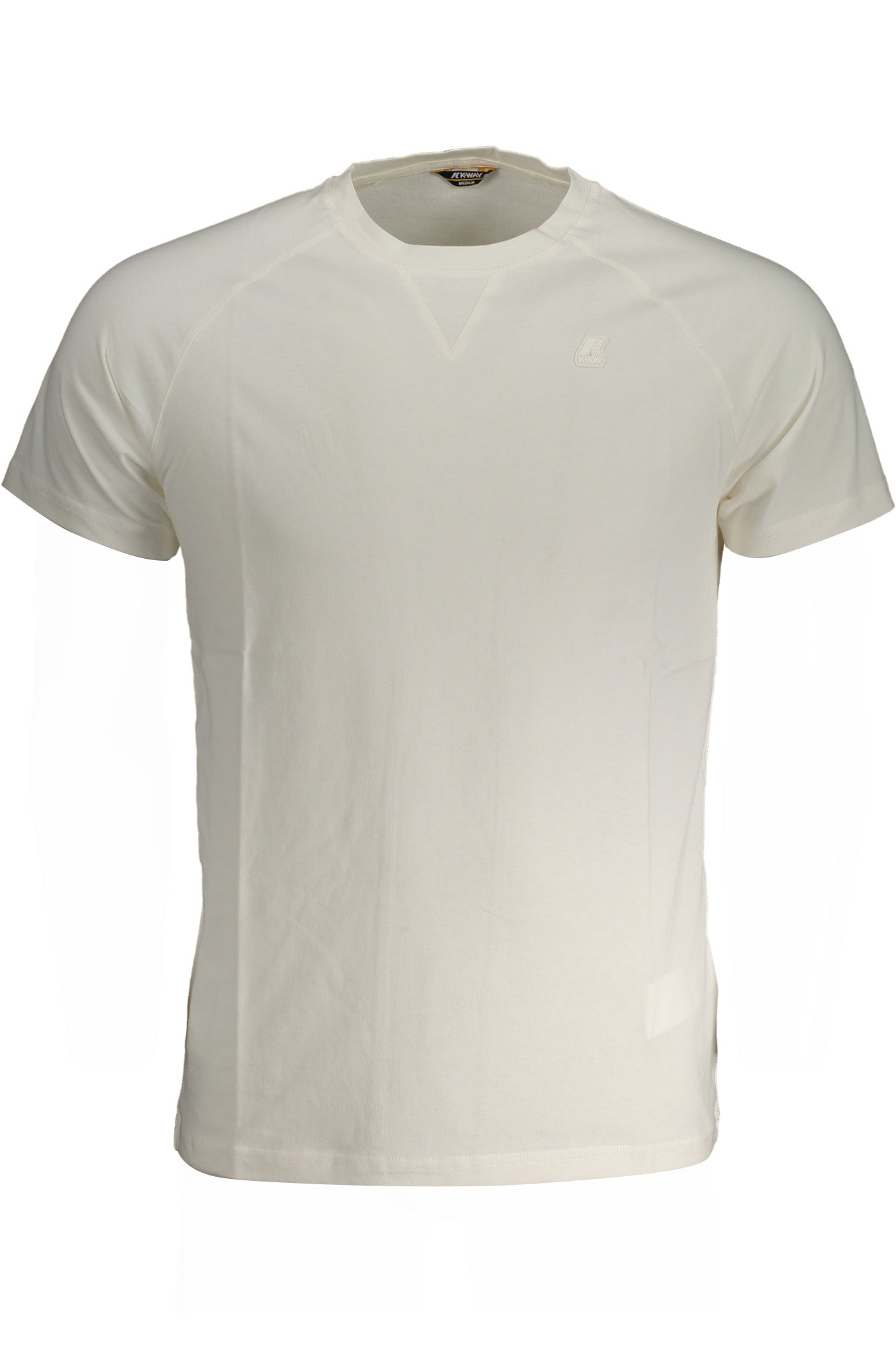 K0074Q0EDWING_BIX42 – Herren Kurzarm T-Shirt Weiß mit Logo und Applikation Rundhals – Größe: S, M, L, XL, 2XL, 3XL – Farbe: Bianco