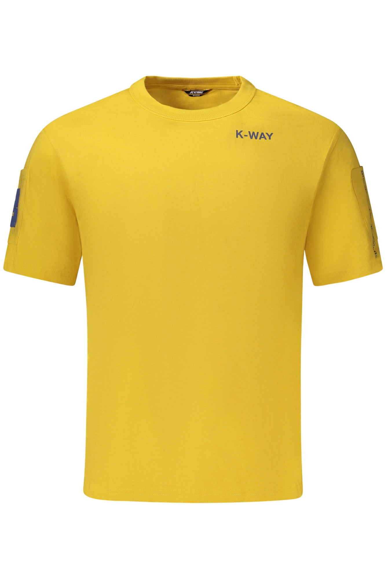 K5127JWFANTOMESLEEVEPOCKET_GIAO2 – Herren Gelbes Kurzarm-T-Shirt mit Rundhals & Ärmeltaschen – Größe: S, M, L, XL – Farbe: Giallo