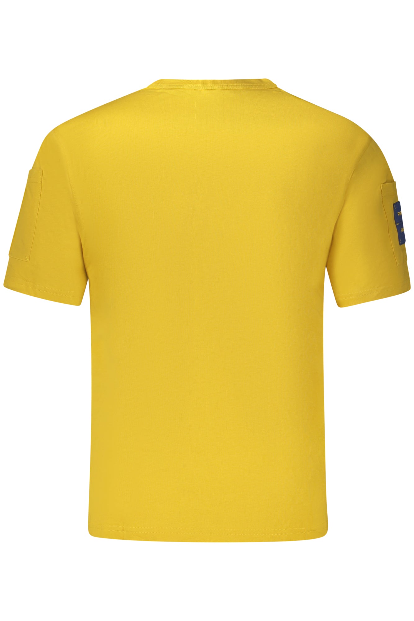 K5127JWFANTOMESLEEVEPOCKET_GIAO2 – Herren Gelbes Kurzarm-T-Shirt mit Rundhals & Ärmeltaschen – Größe: S, M, L, XL – Farbe: Giallo