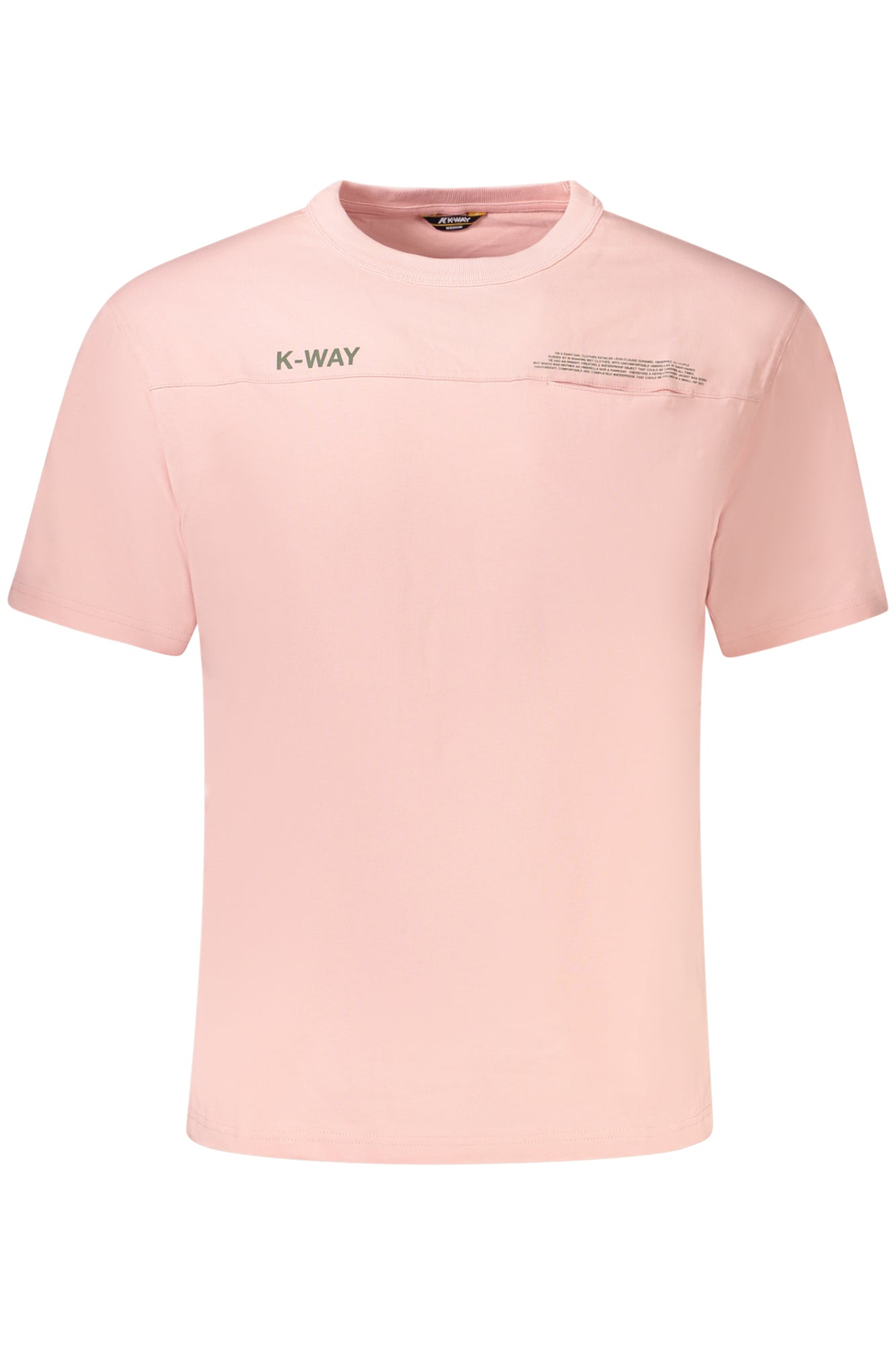 K5127GWFANTOME_RSANZ – Stylisches Rosa Herren T-Shirt mit Print und Brusttasche – Kurzarm, Rundhals – Größe: S, M, L, XL – Farbe: Rosa