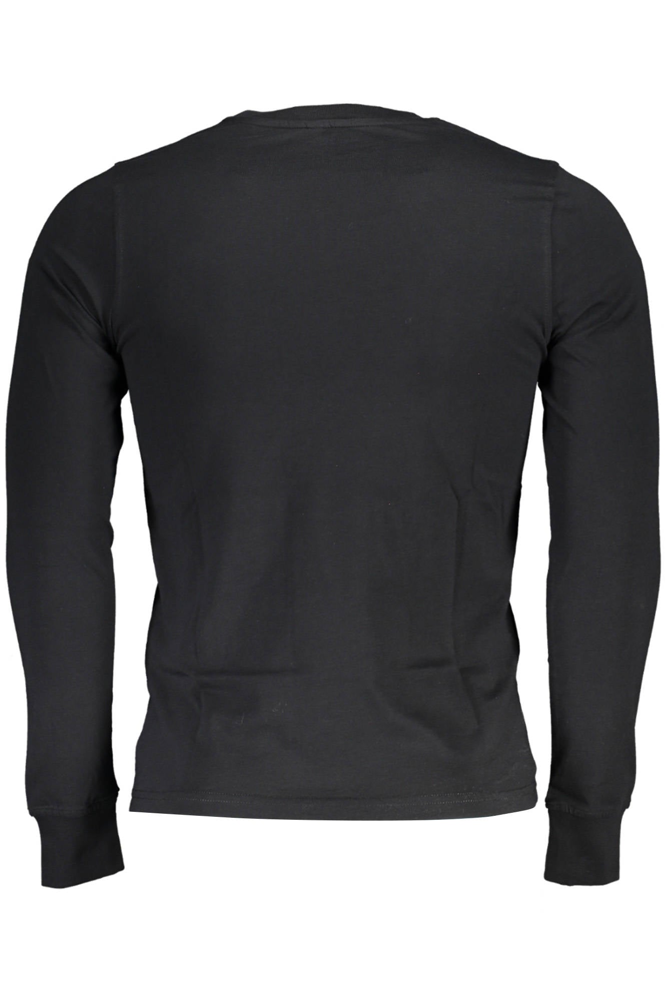K5115EW_DF92A9D_NEROUSYBLA – Stilvolles Herren Langarmshirt in Schwarz mit Logoapplikation – Größe: M, 2XL, XL – Farbe: Nero