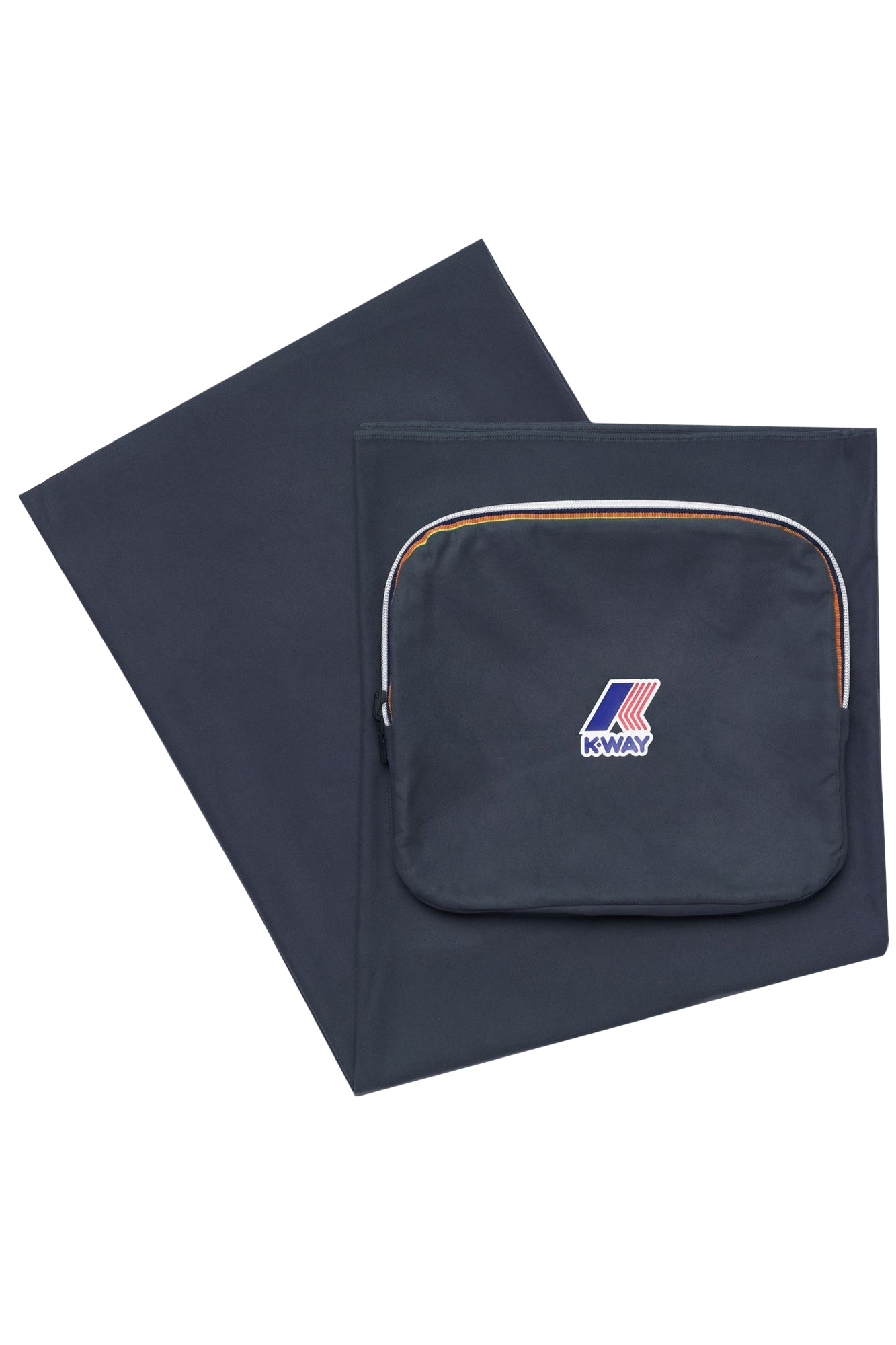 K21322WLEVRAIGILLIE_BLK89 – Herren-Mikrofaser-Strandtuch Blau mit Reißverschlusstasche & Karabiner – Größe: UNI – Farbe: Blu