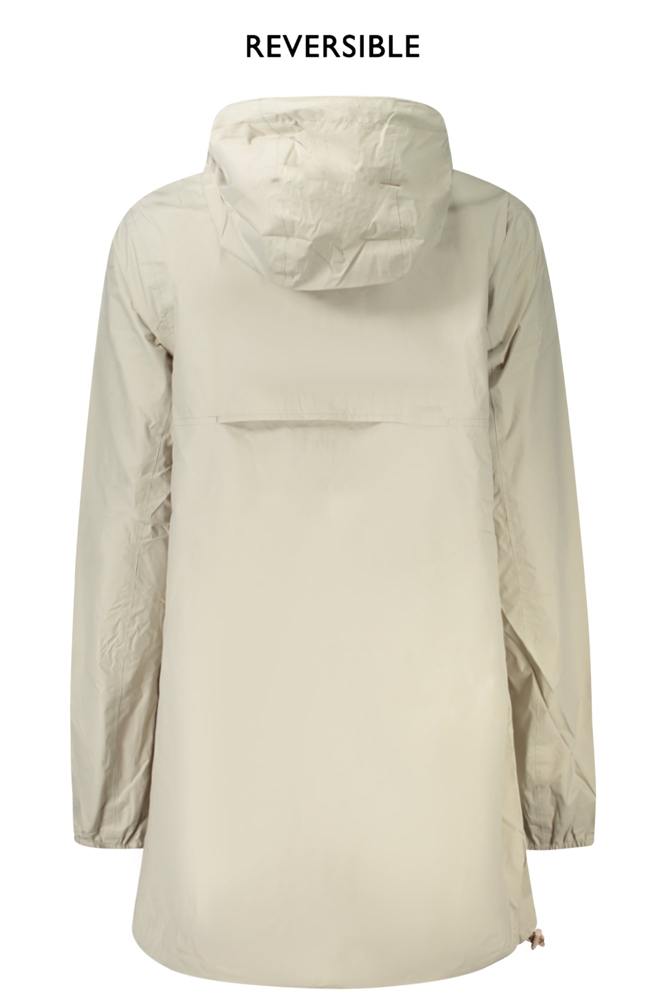 K7123MWSOPHIEECOPLUS_BEAN2 – Wendbarer Damen-Trench: Wasserfest, Beige/Rosa, Kapuze, Taschen – Größe: L, M – Farbe: Beige