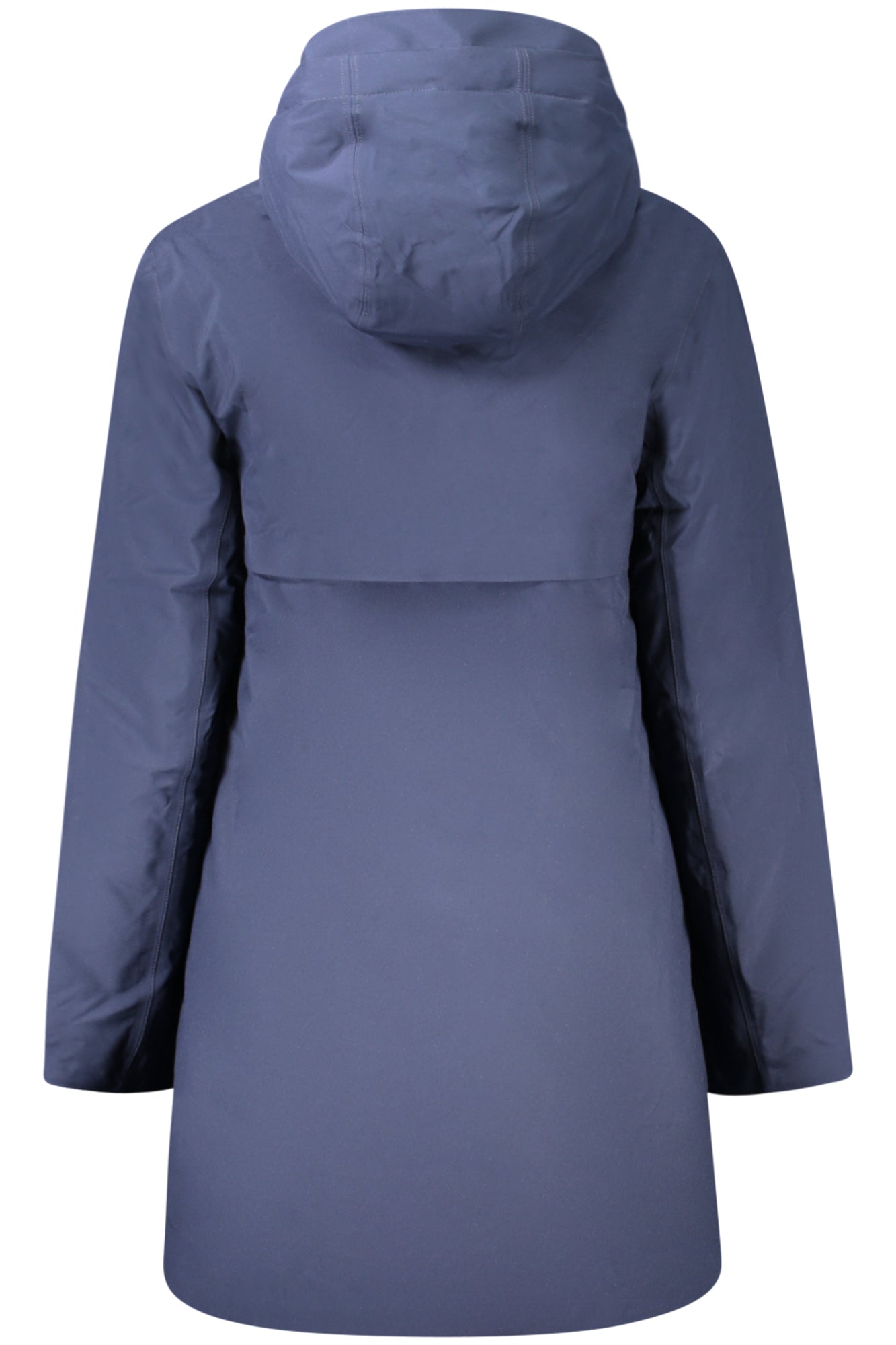 K5136DWMATHIELBONDEDPADDED_BLAR0 – Moderner Trenchcoat für Damen in Blau mit Kapuze und Taschen – Größe: S, M, L – Farbe: Blu