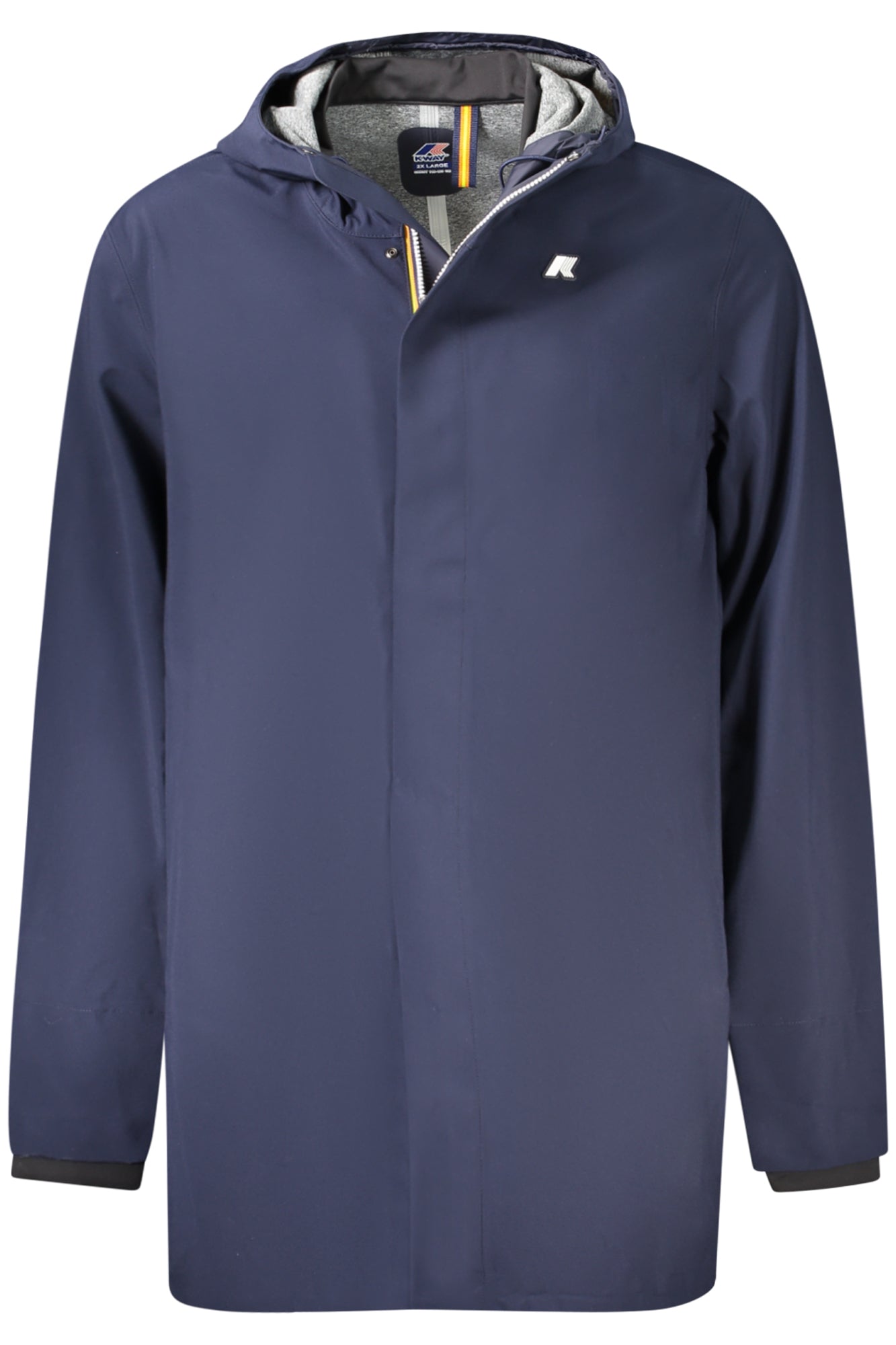 K5126SWTOMMYBONDED_BLK89 – Herren Trench in Blau mit Kapuze und Applikation - Stilvoll & Praktisch – Größe: 3XL, 2XL, XL – Farbe: Blu