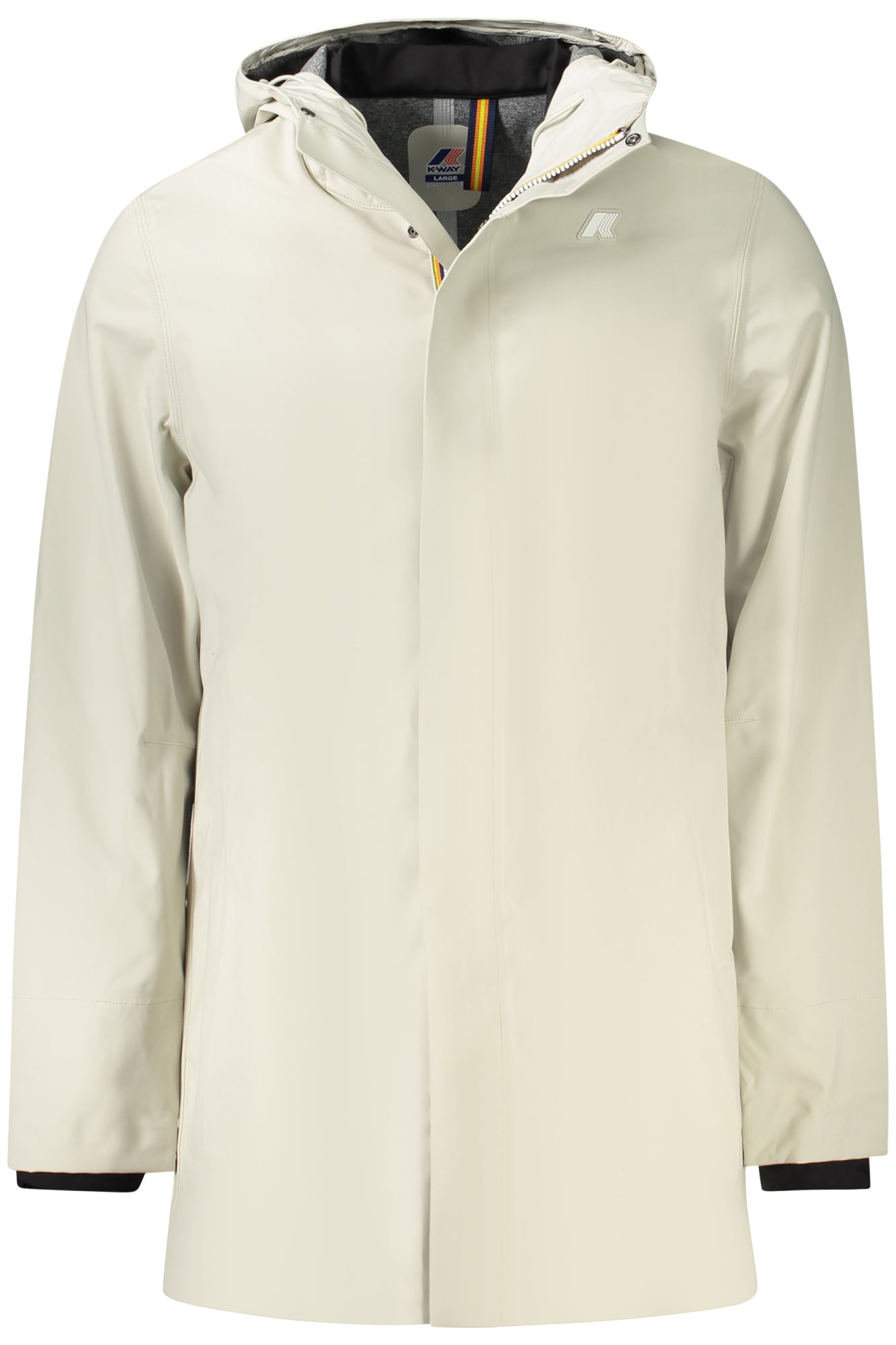 K5126SWTOMMYBONDED_GR634 – Grauer Herren-Trenchcoat mit Kapuze, Taschen & Reißverschluss – Größe: XL, 2XL, 3XL, L, M – Farbe: Grigio