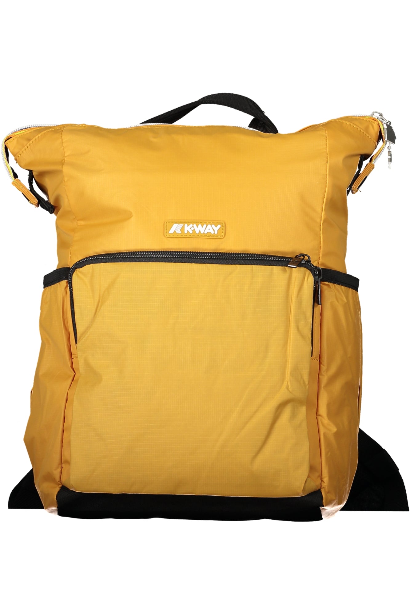 K7118HWMAIZY_GIXGK – Vielseitiger Gelber Damenrucksack mit Kontrastdetails und Reißverschluss – Größe: UNI – Farbe: Giallo