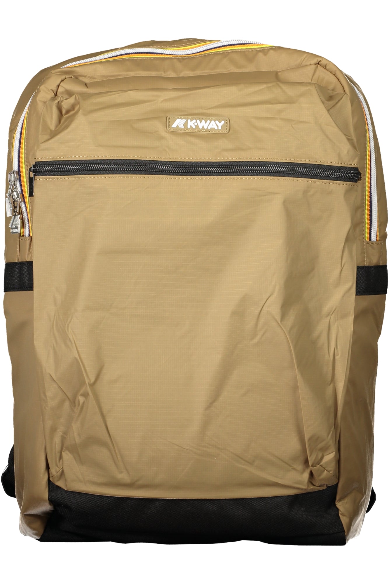 K2116RWLAON_MA045 – Moderner Damenrucksack Braun mit Laptopfach und Kontrastdetails – Größe: UNI – Farbe: Marrone